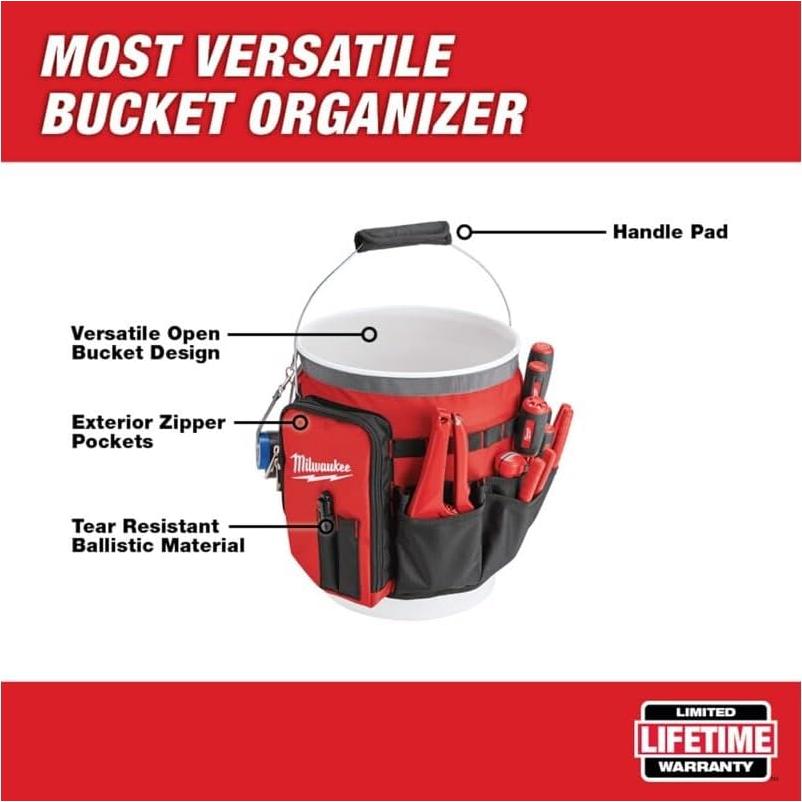 Funda Organizadora de Cubo Milwaukee 48-22-8175 - Nylon Rojo