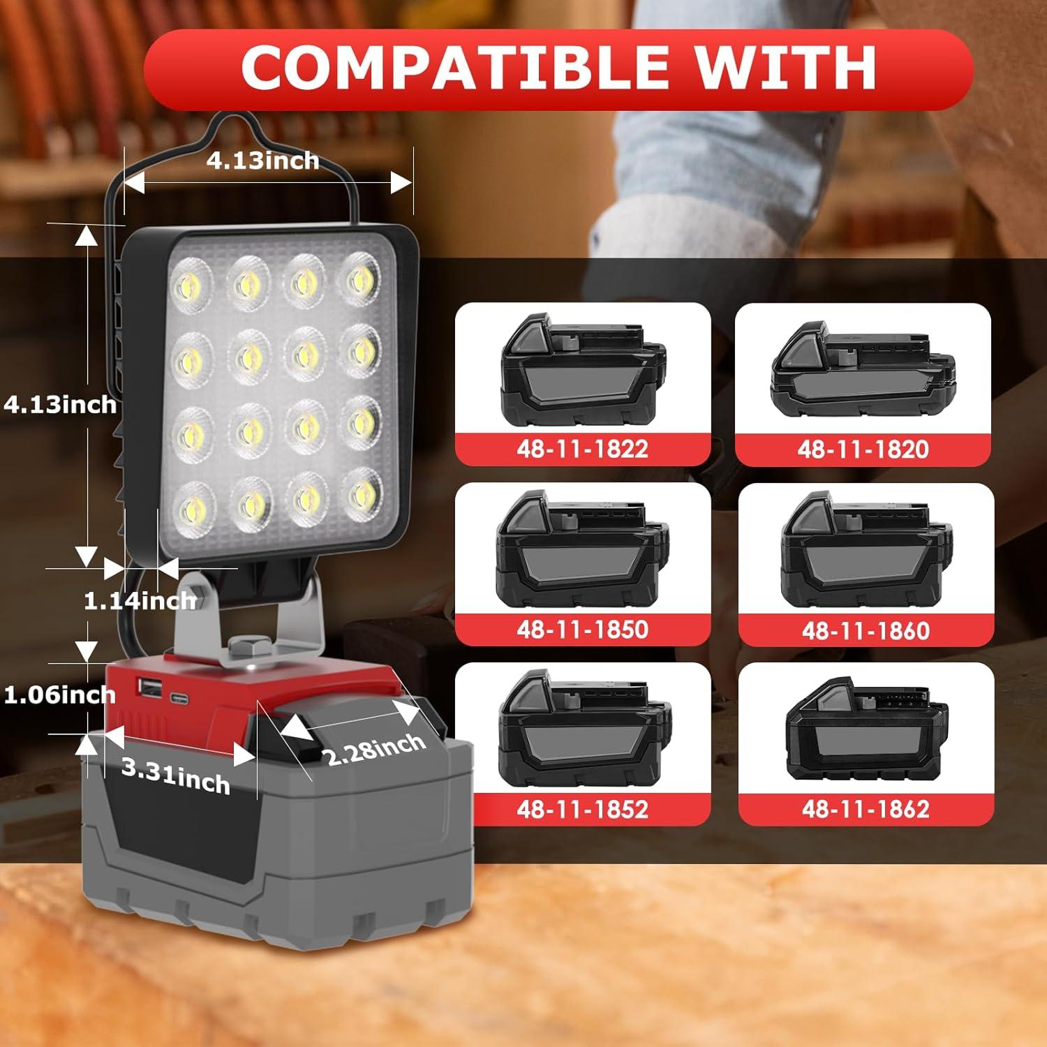 Luz de Trabajo LED 90W LANKA para Batería Milwaukee M18