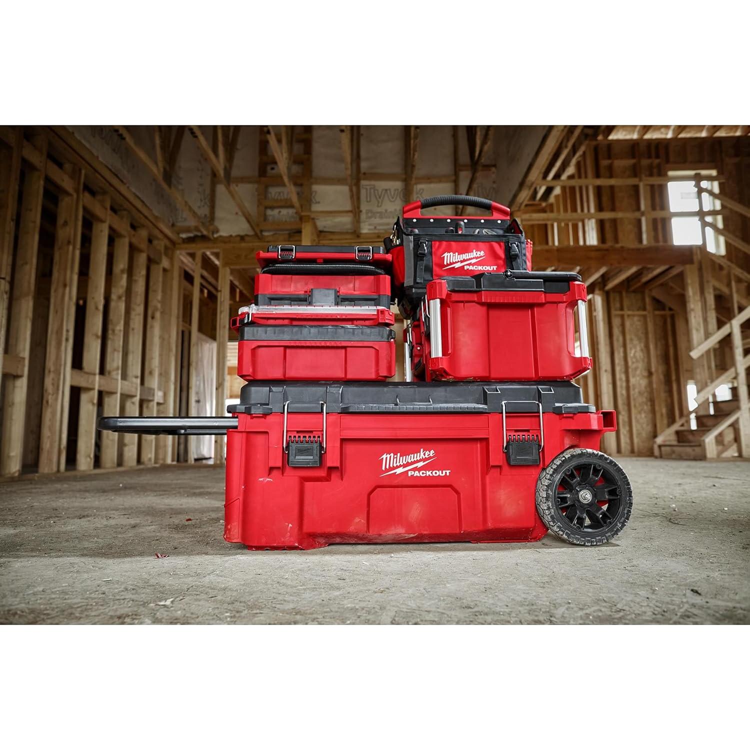Electric Tool 48-22-8425 Pack out, Large Tool Box, Red