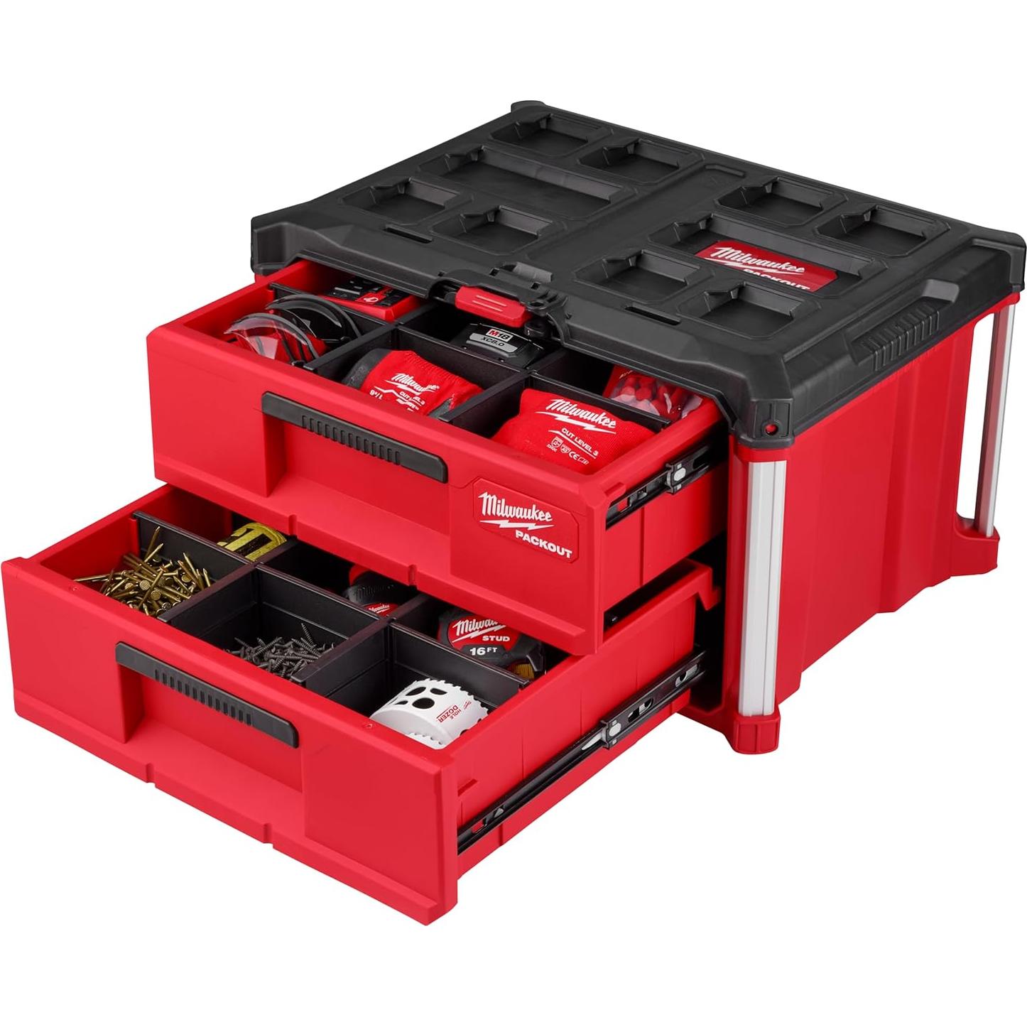 Caja de herramientas Milwaukee PACKOUT 2 cajones 56.4x41.1cm