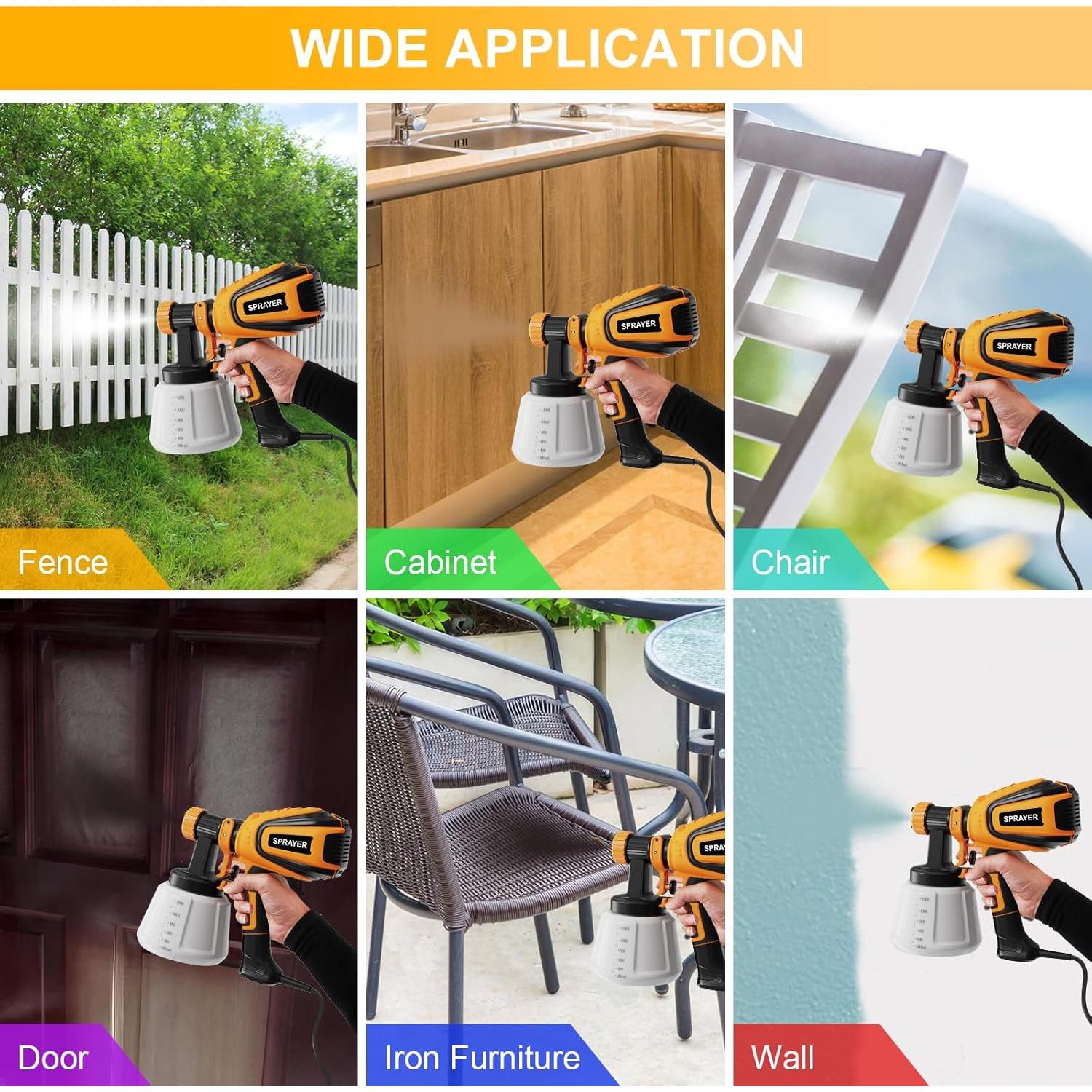 Pulverizador de pintura VONFORN VF803 700W 4 boquillas 1200ml