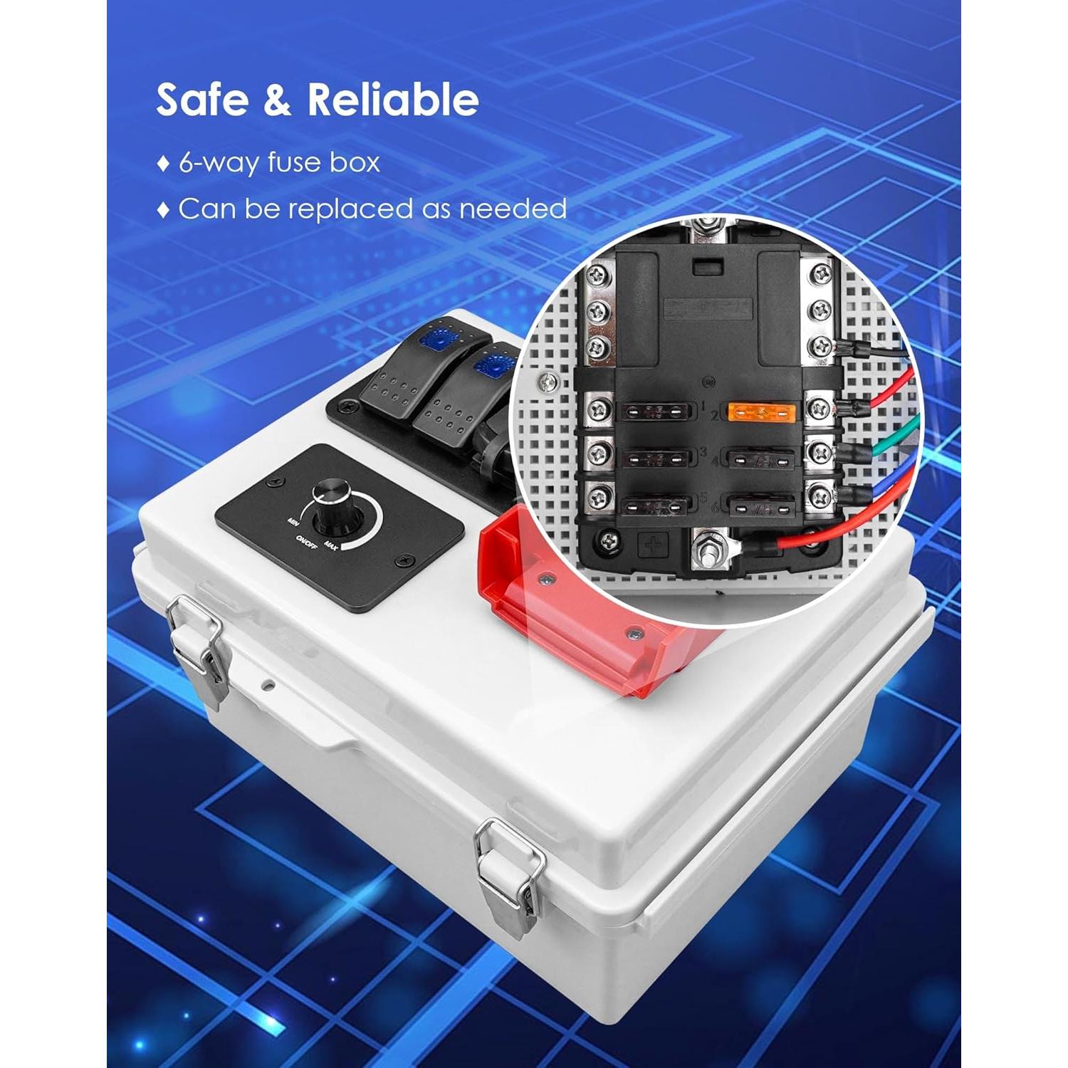 Caja de Distribución Energía CHidotools para Milwaukee M18 12V