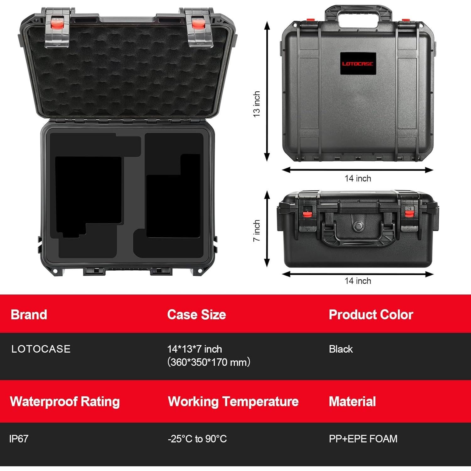 Estuche Duro LOTOCASE para Taladro Milwaukee M18 - Impermeable