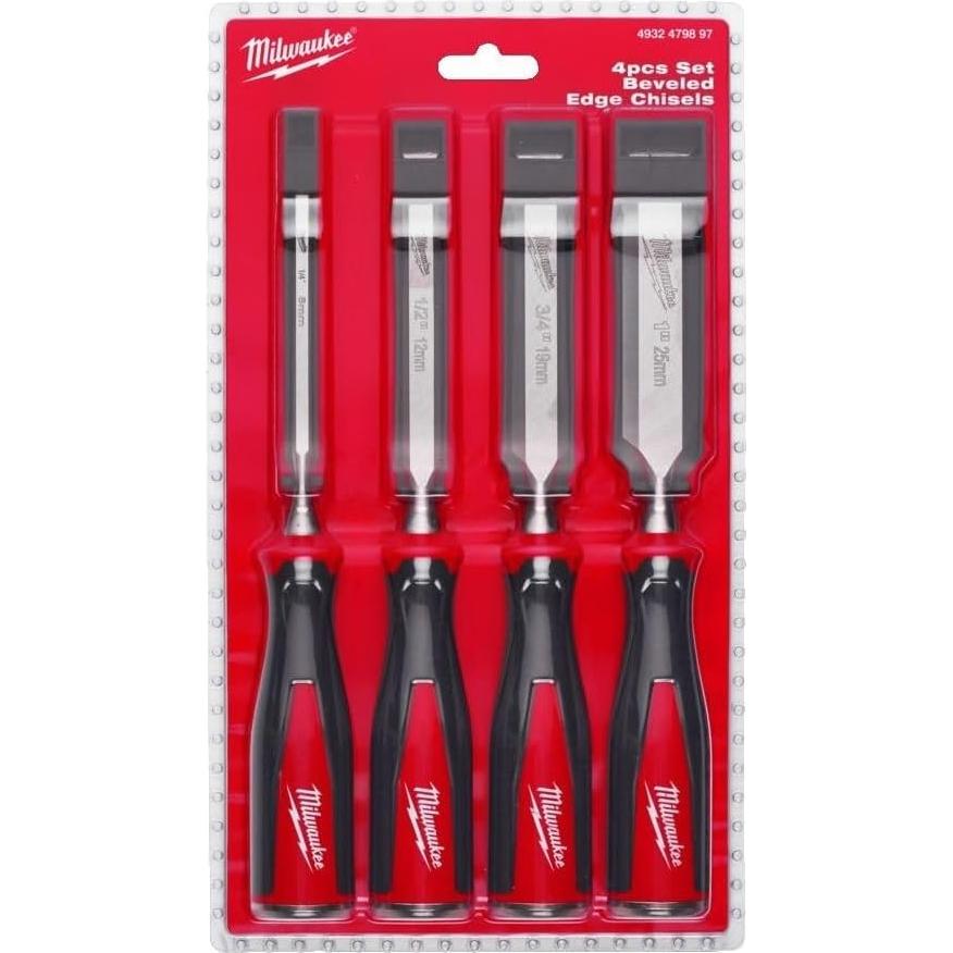Juego de Cinceles Milwaukee 4 Piezas Acero Alto Carbono