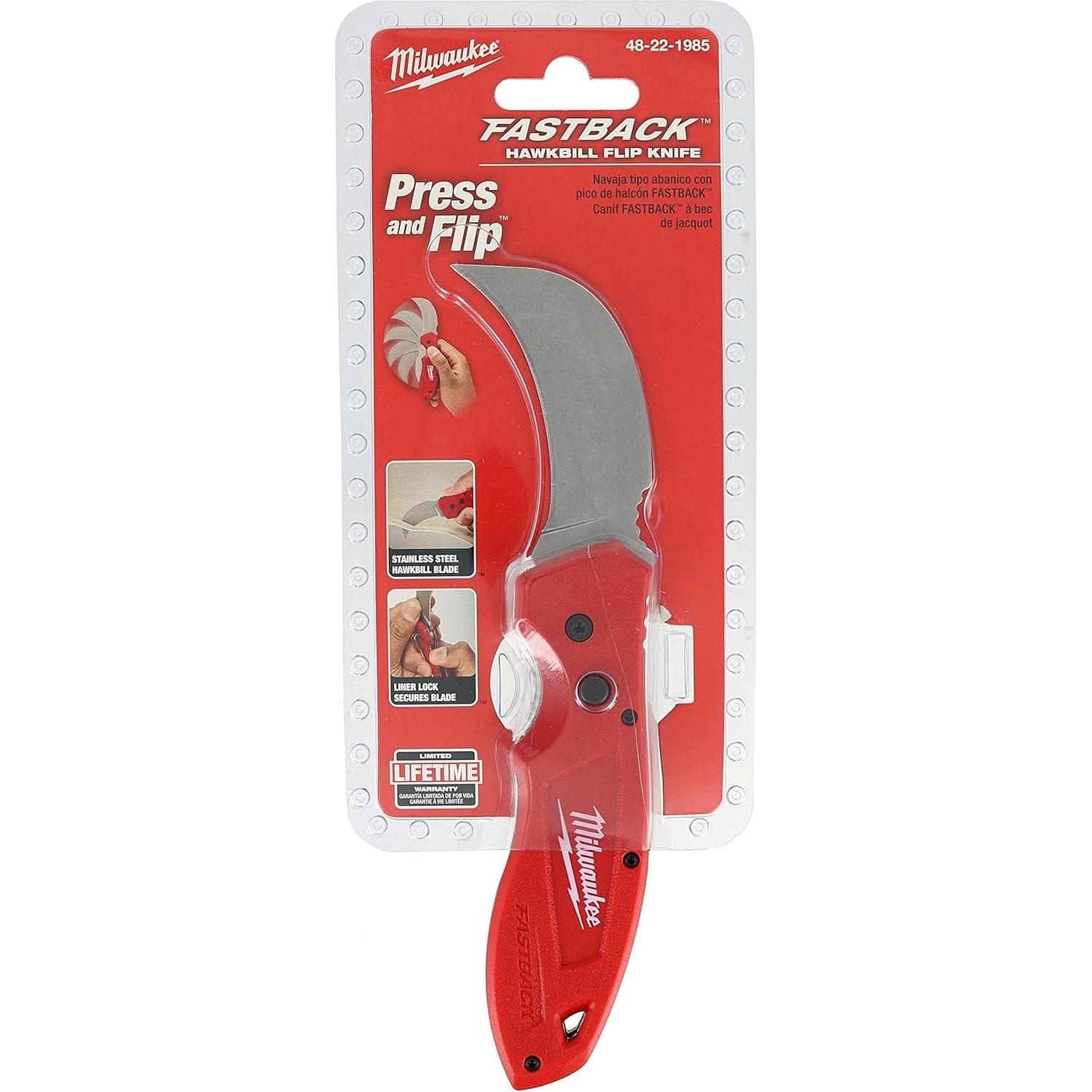 Cuchillo Plegable Milwaukee 48-22-1985 con Clip y Agujero