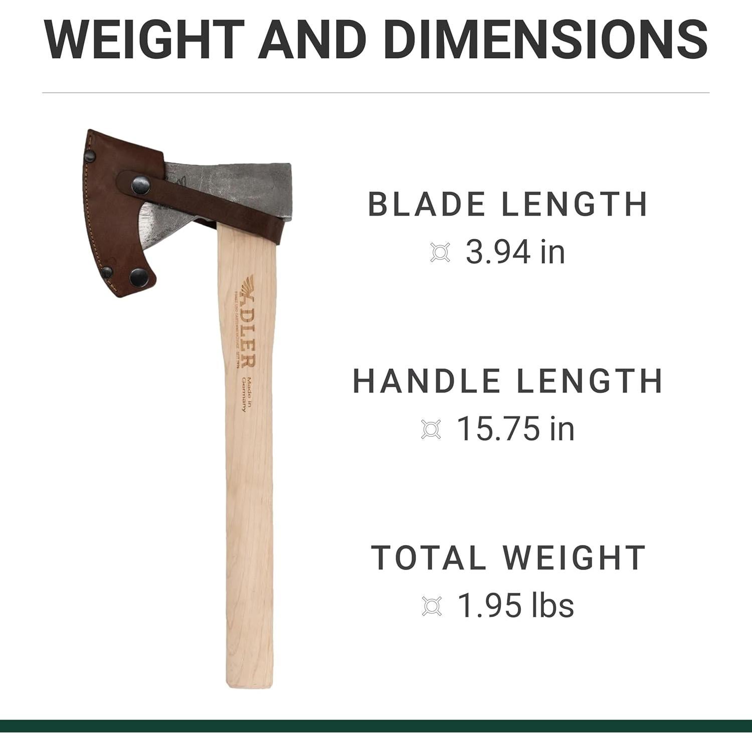 Hacha de Lanzamiento Adler Rheinland 40 cm Nogal Natural