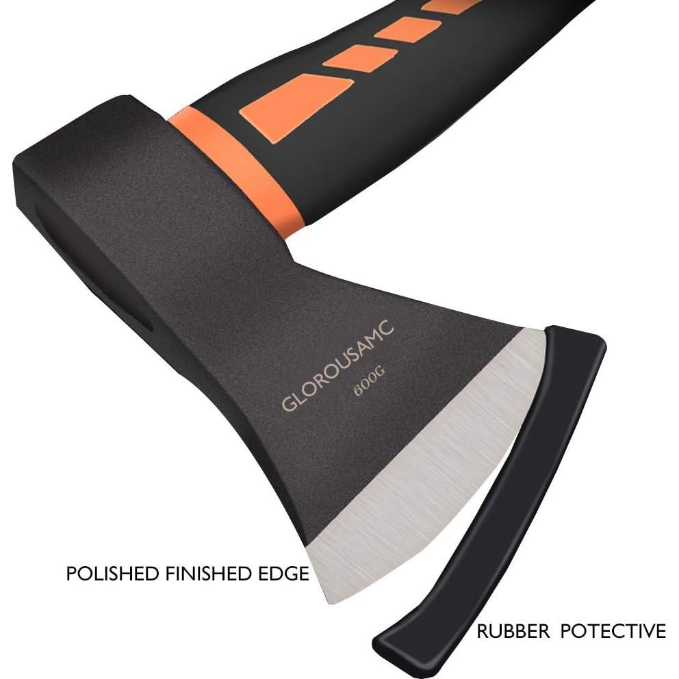 Hacha de Camping Gloriousamc 38.1 cm Acero Carbono Forjado