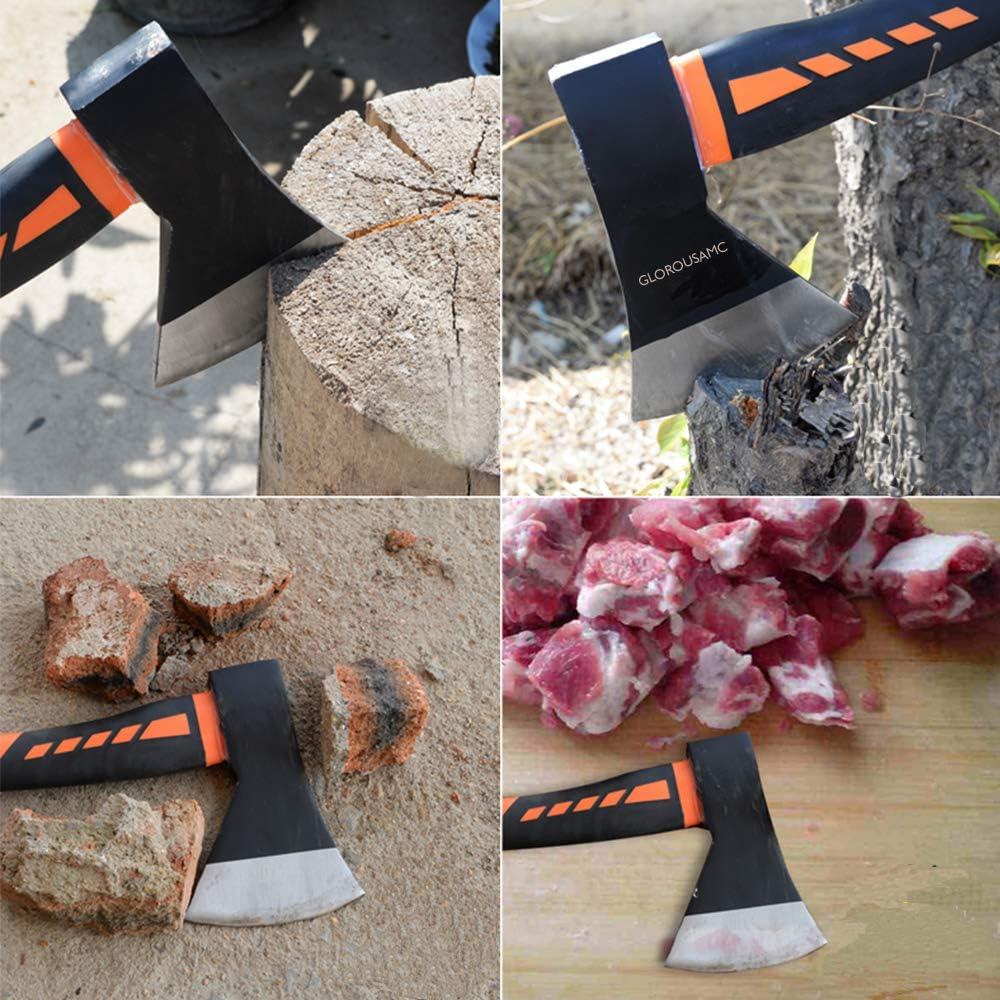 Hacha de Camping Gloriousamc 38.1 cm Acero Carbono Forjado