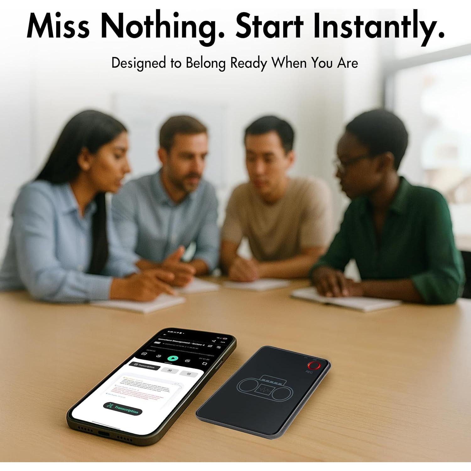 Grabadora de Voz AI LIMU LA518 - 64GB, 40h Grabación Continua