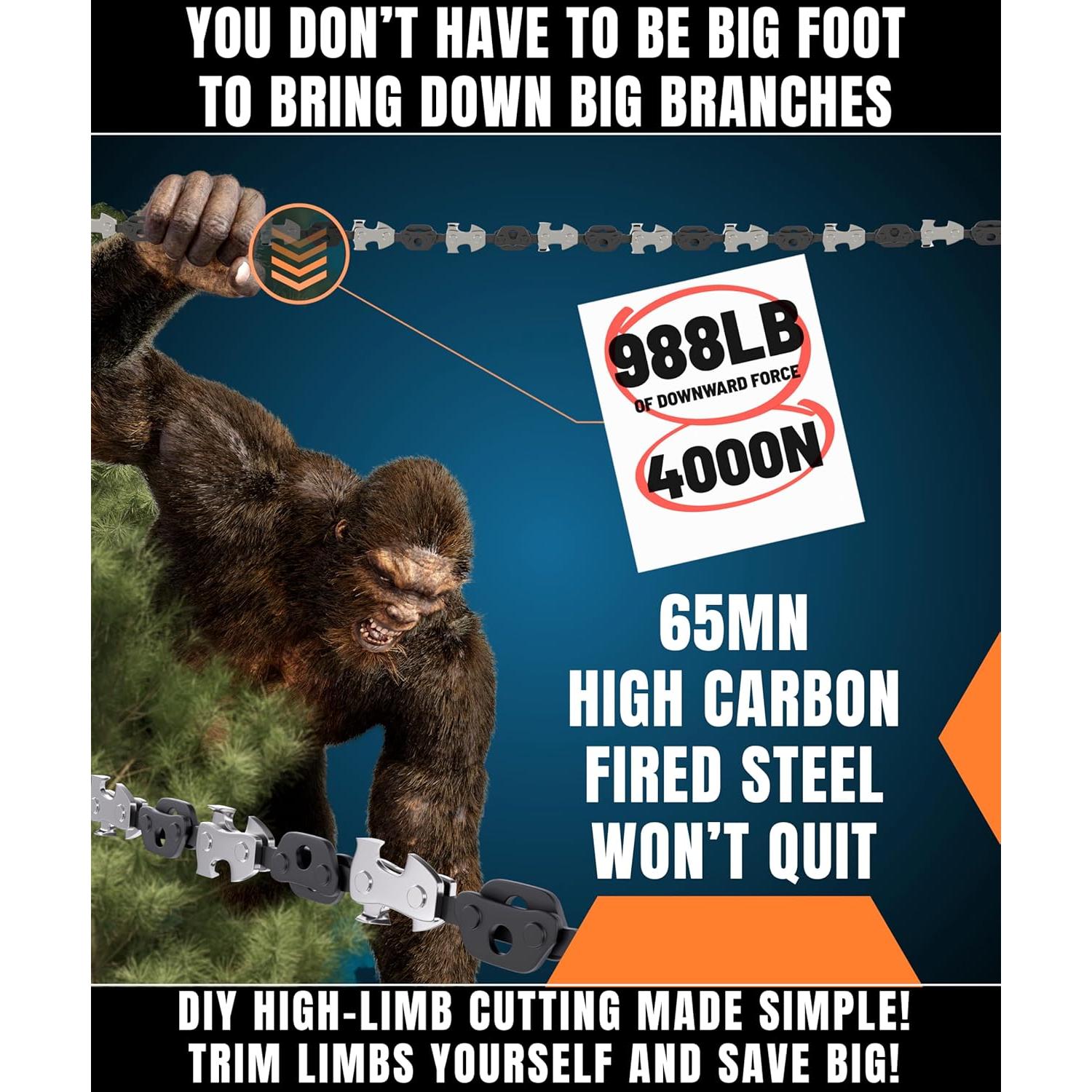 Motosierra Manual CAMPNDOOR 134,6 cm para Poda y Jardín