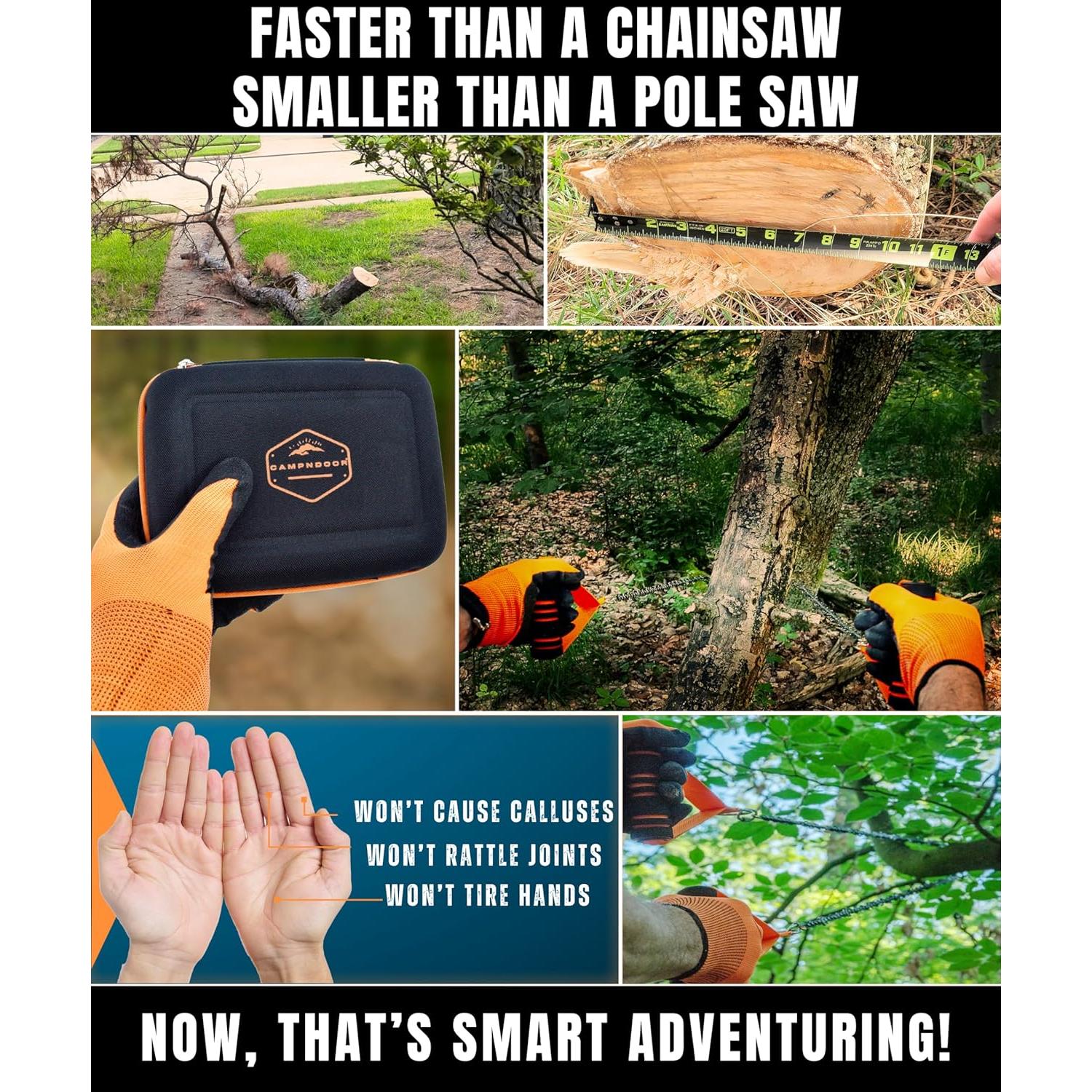 Motosierra Manual CAMPNDOOR 134,6 cm para Poda y Jardín