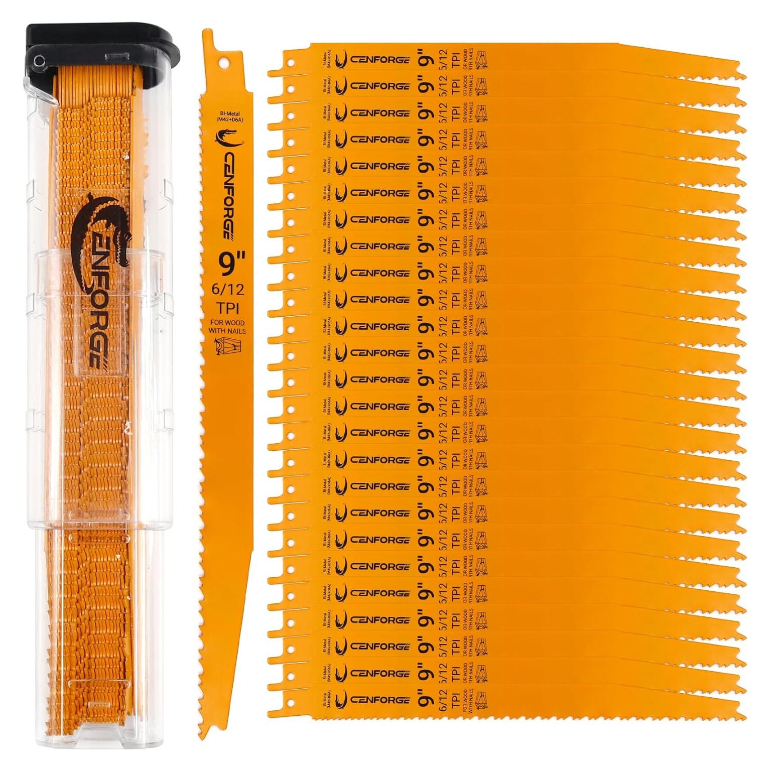 Cuchillas de Sierra Recíproca Cenforge 25 Piezas 22,86 cm