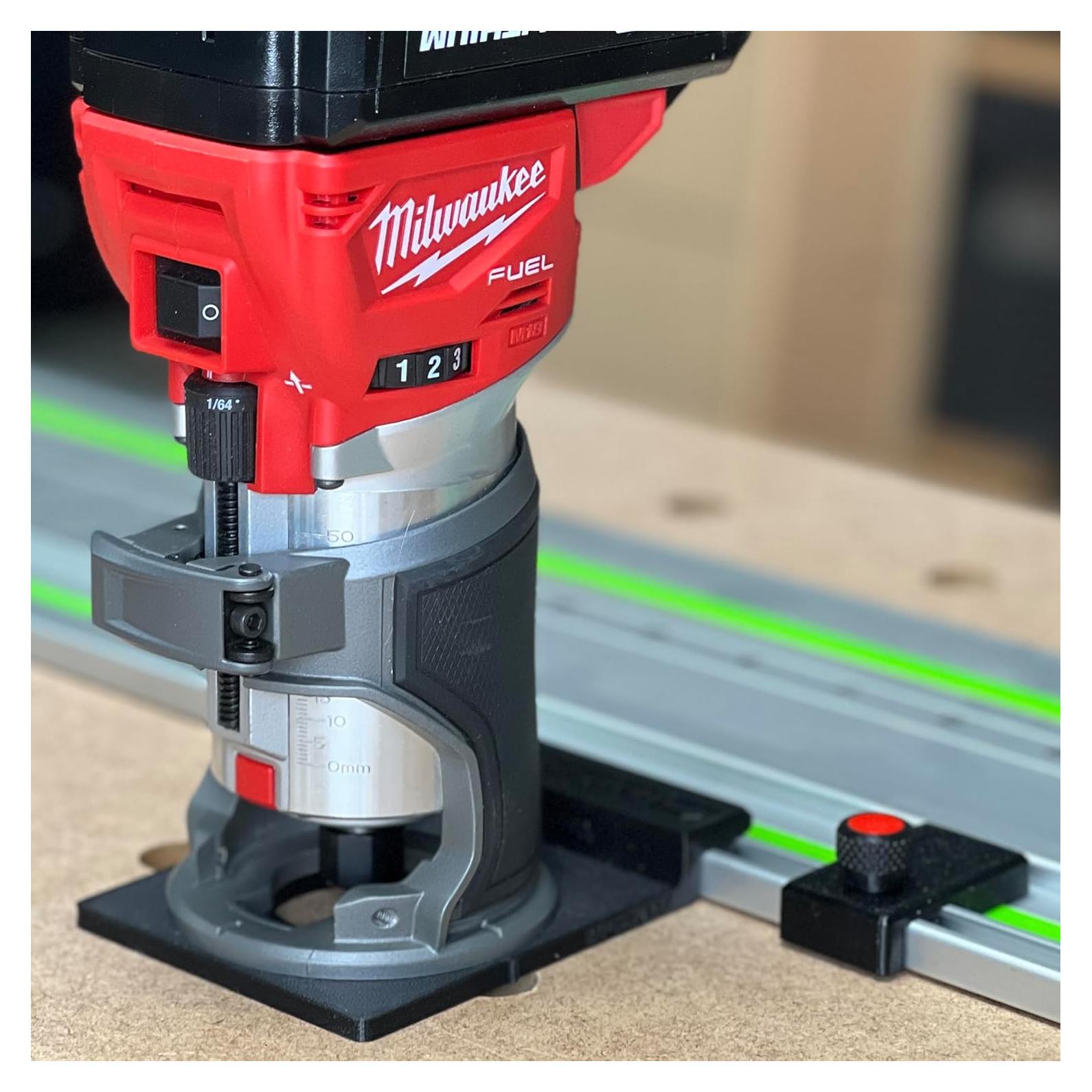 Adaptador de riel guía ToolCurve para router Milwaukee