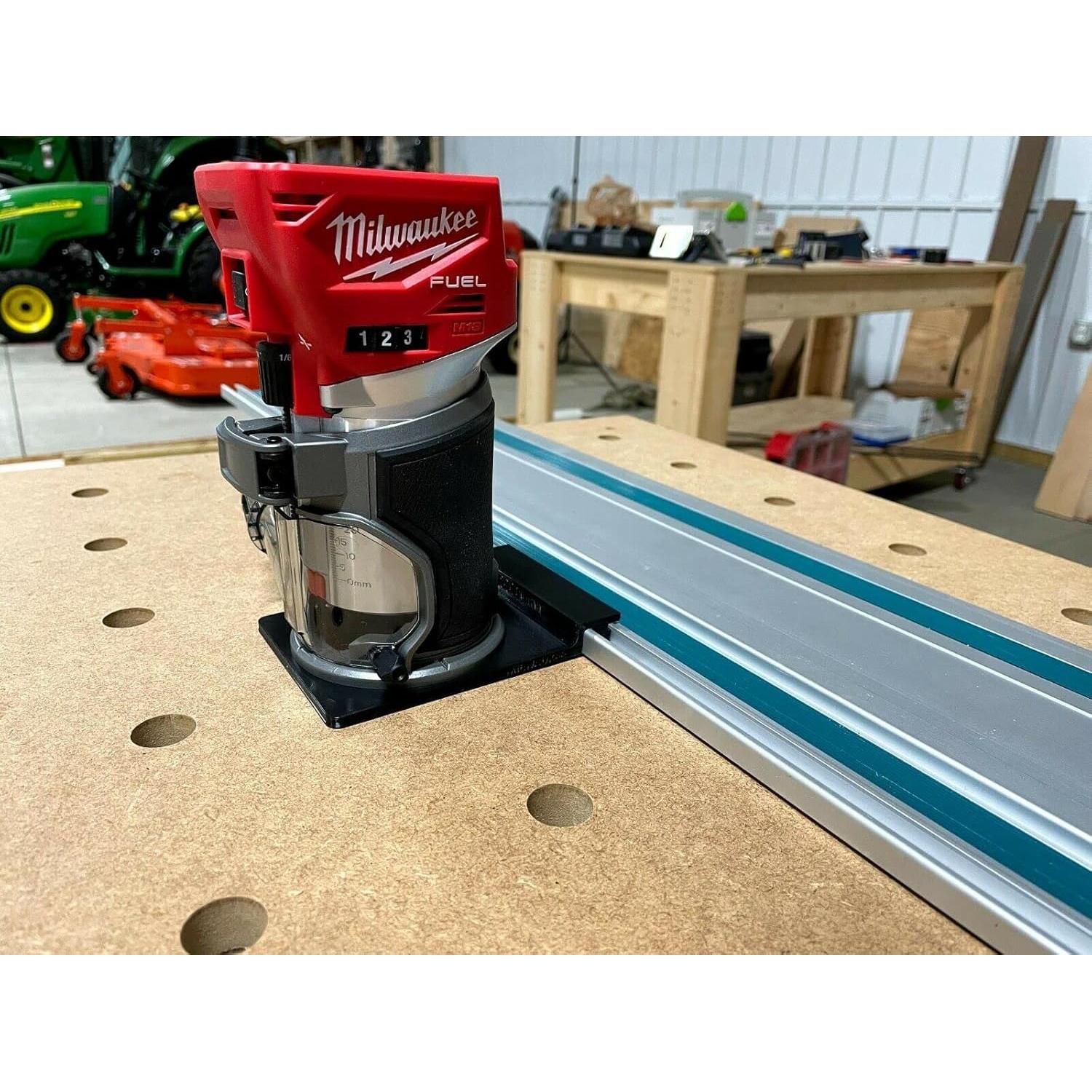 Adaptador de riel guía ToolCurve para router Milwaukee