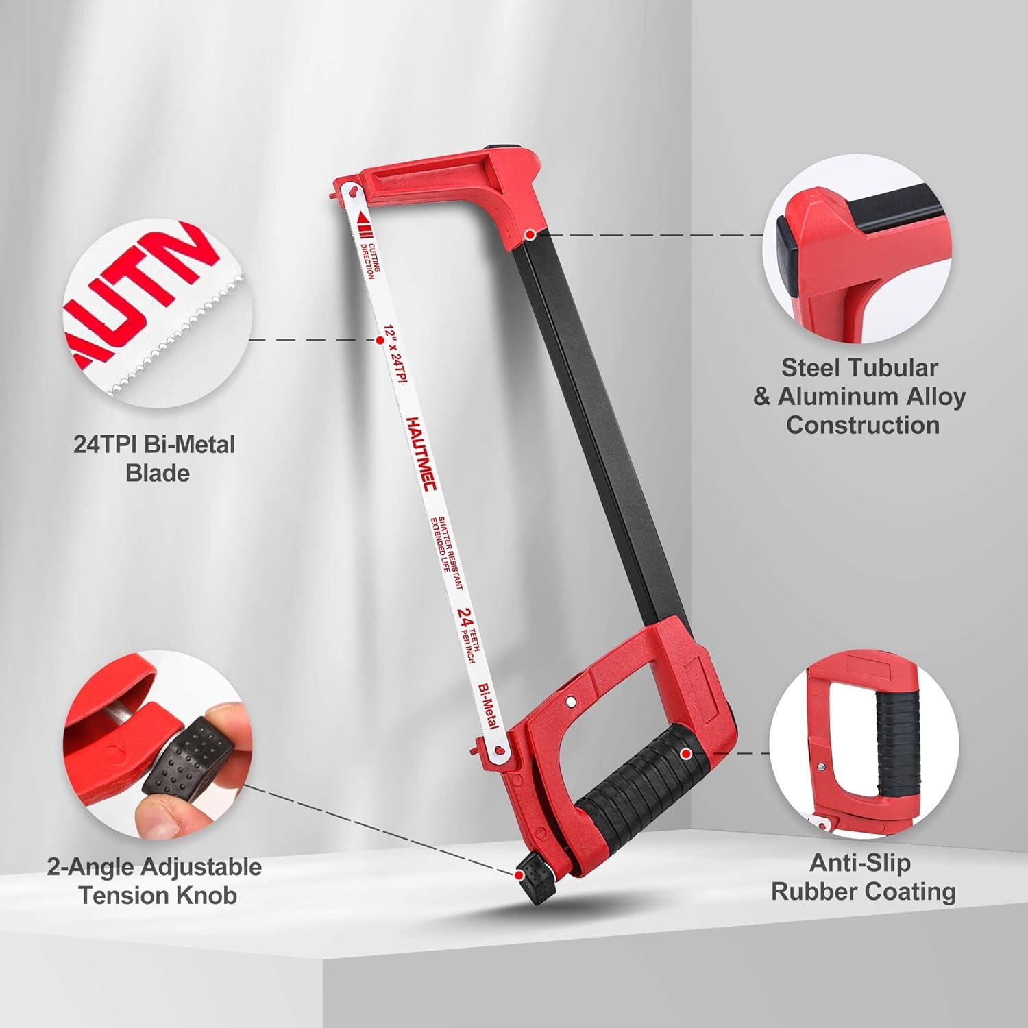 Sierra de Arco HAUTMEC 30 cm Ajustable para Metal y Madera