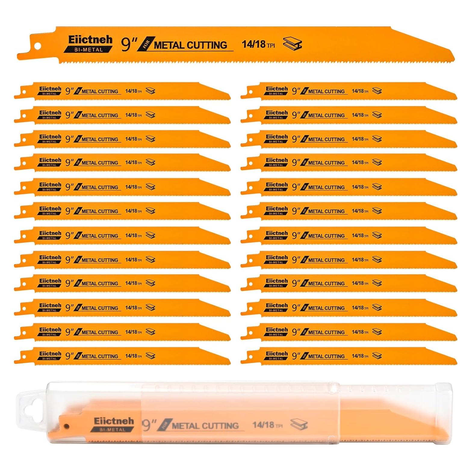 Hojas de sierra recíproca Eiictneh 25 piezas 22,86 cm 14/18 TPI