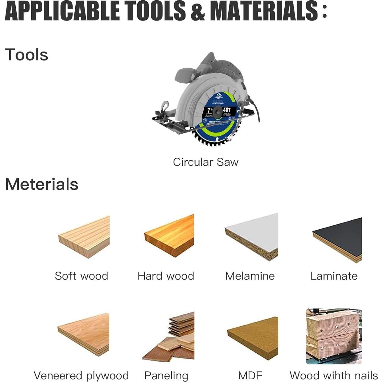Cuchilla de Sierra Circular Ezee 18.87 cm 40 Dientes TCT