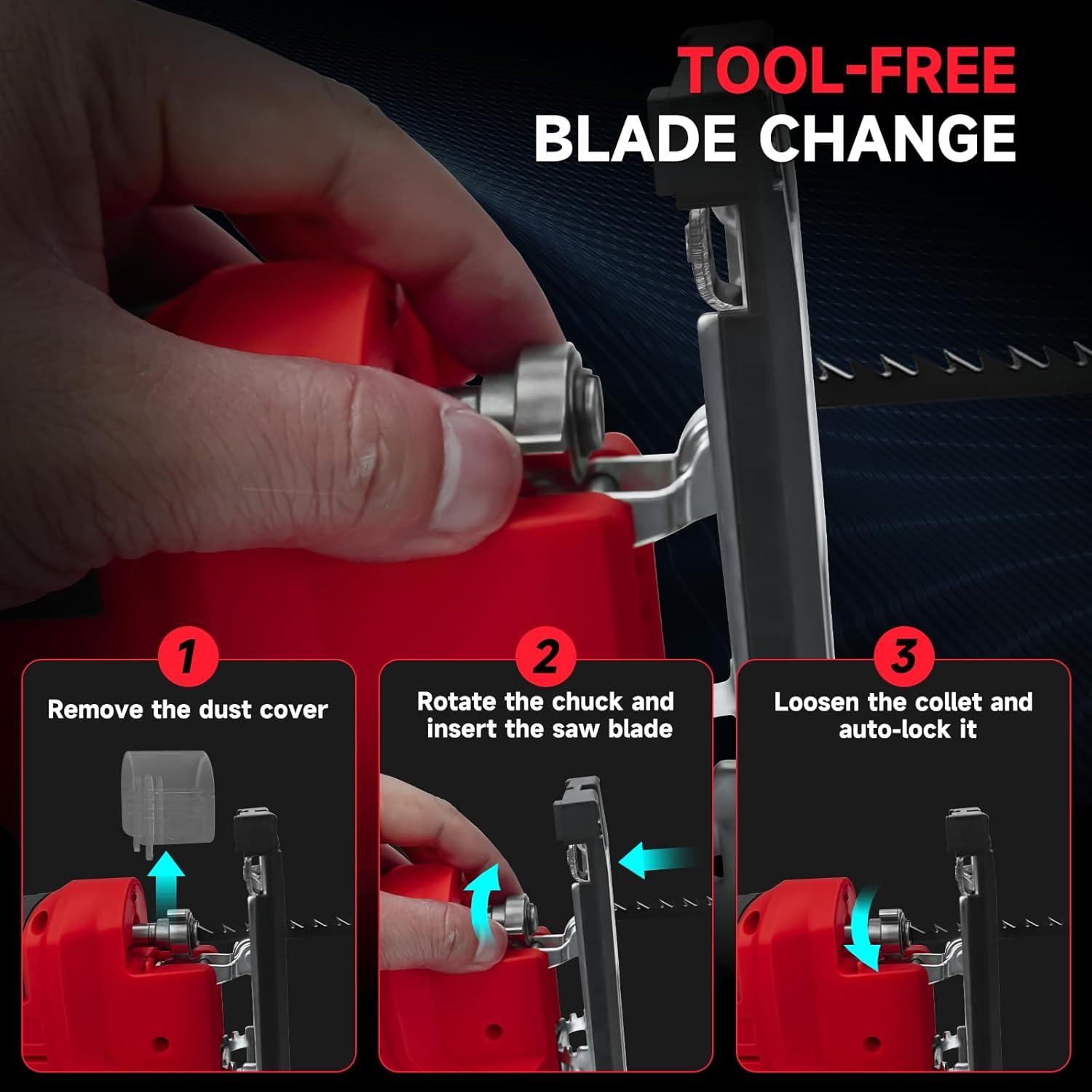 Sierra de calar inalámbrica Milwaukee 18V, corte 0-45°