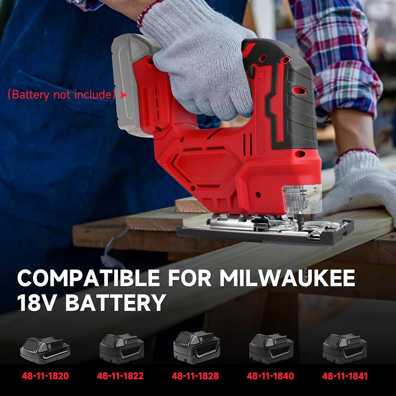 Sierra de calar inalámbrica Milwaukee 18V, corte 0-45°