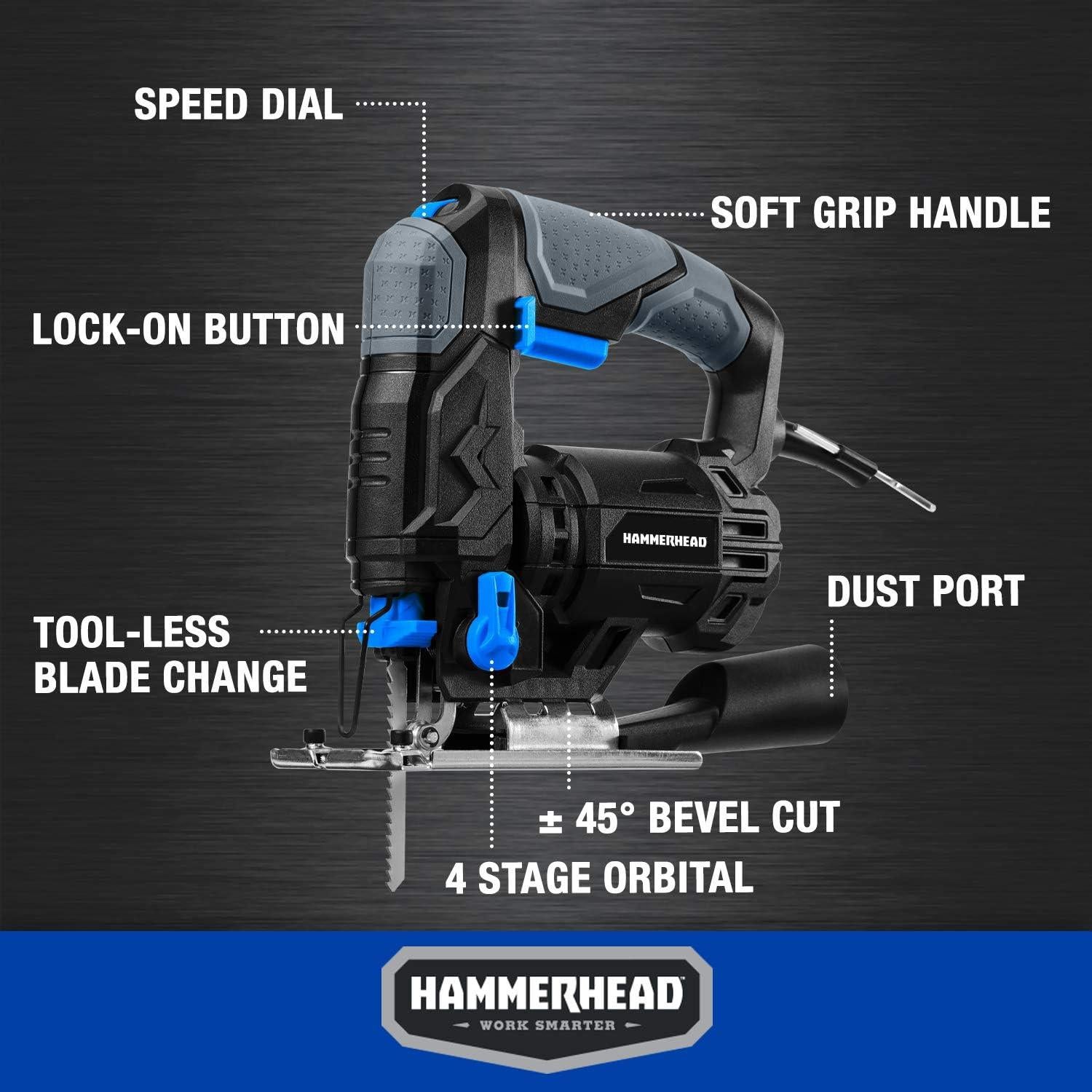 Sierra de Vaivén Hammerhead 4.8A 3000SPM 2 Hojas Madera