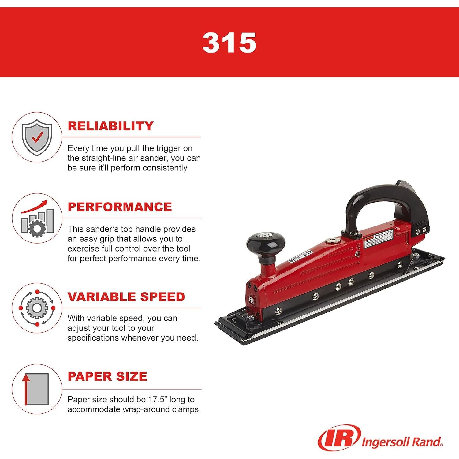 Lijadora de Aire Ingersoll Rand 315 Doble Pistón 3000 spm