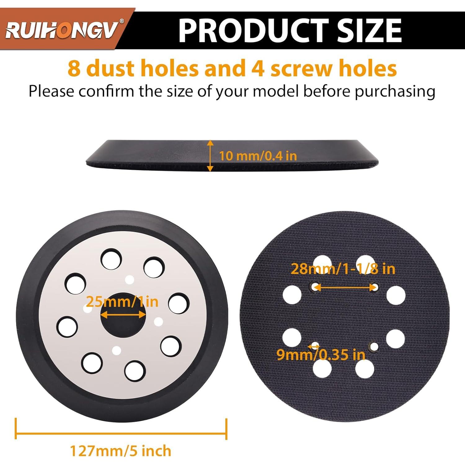 Paquete de 2 Almohadillas de Lijado 12.7 cm RUIHONGV