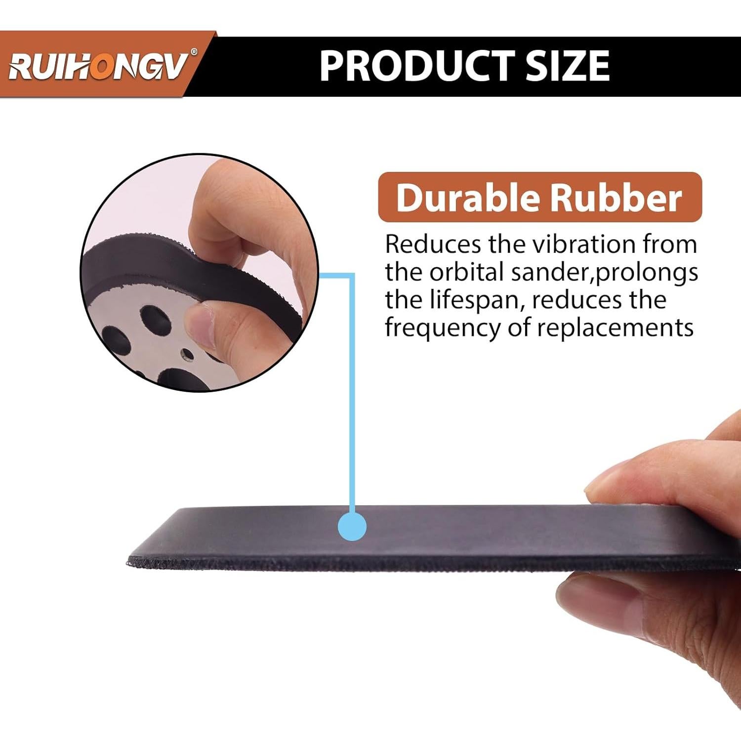 Paquete de 2 Almohadillas de Lijado 12.7 cm RUIHONGV