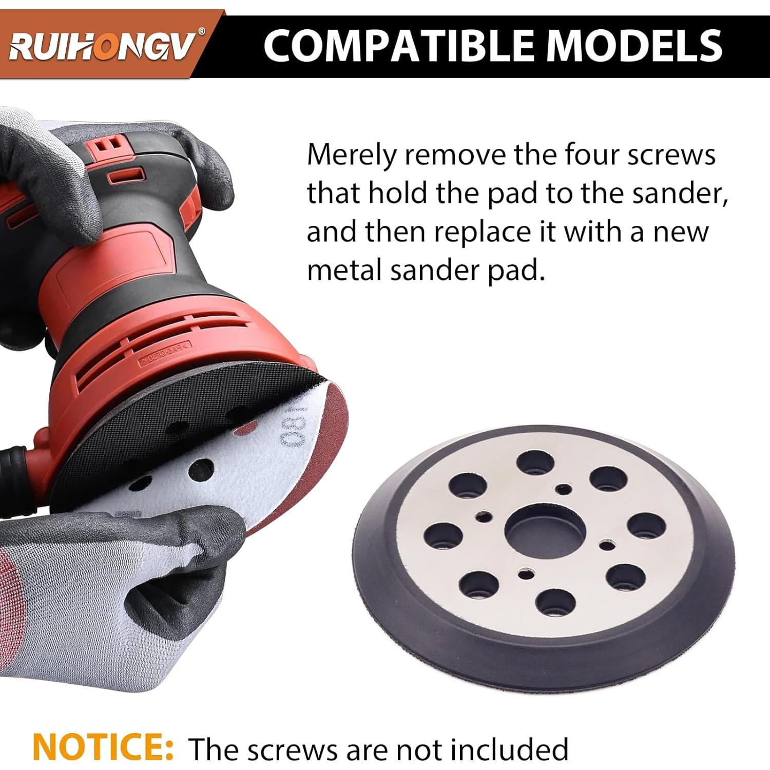 Paquete de 2 Almohadillas de Lijado 12.7 cm RUIHONGV