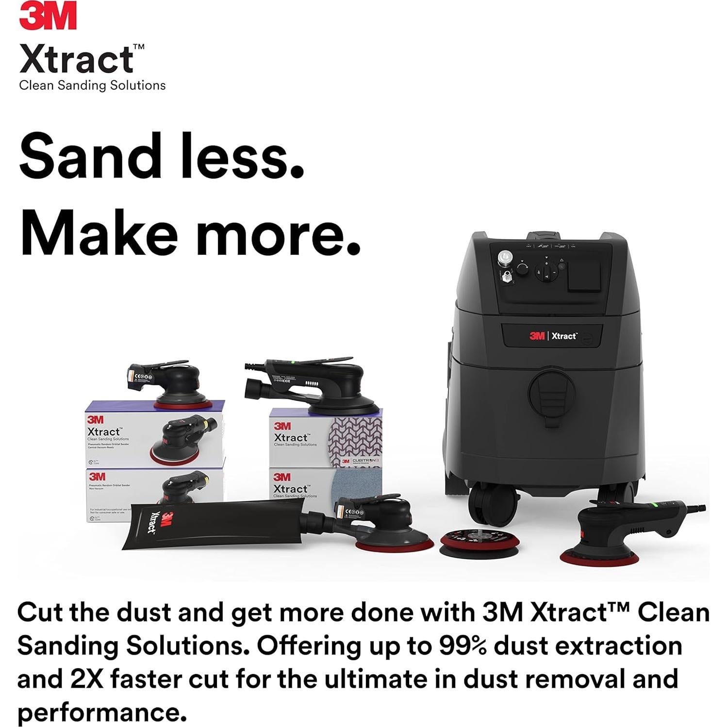 Lijadora Orbital Eléctrica 3M Xtract 5" Aspiración Central