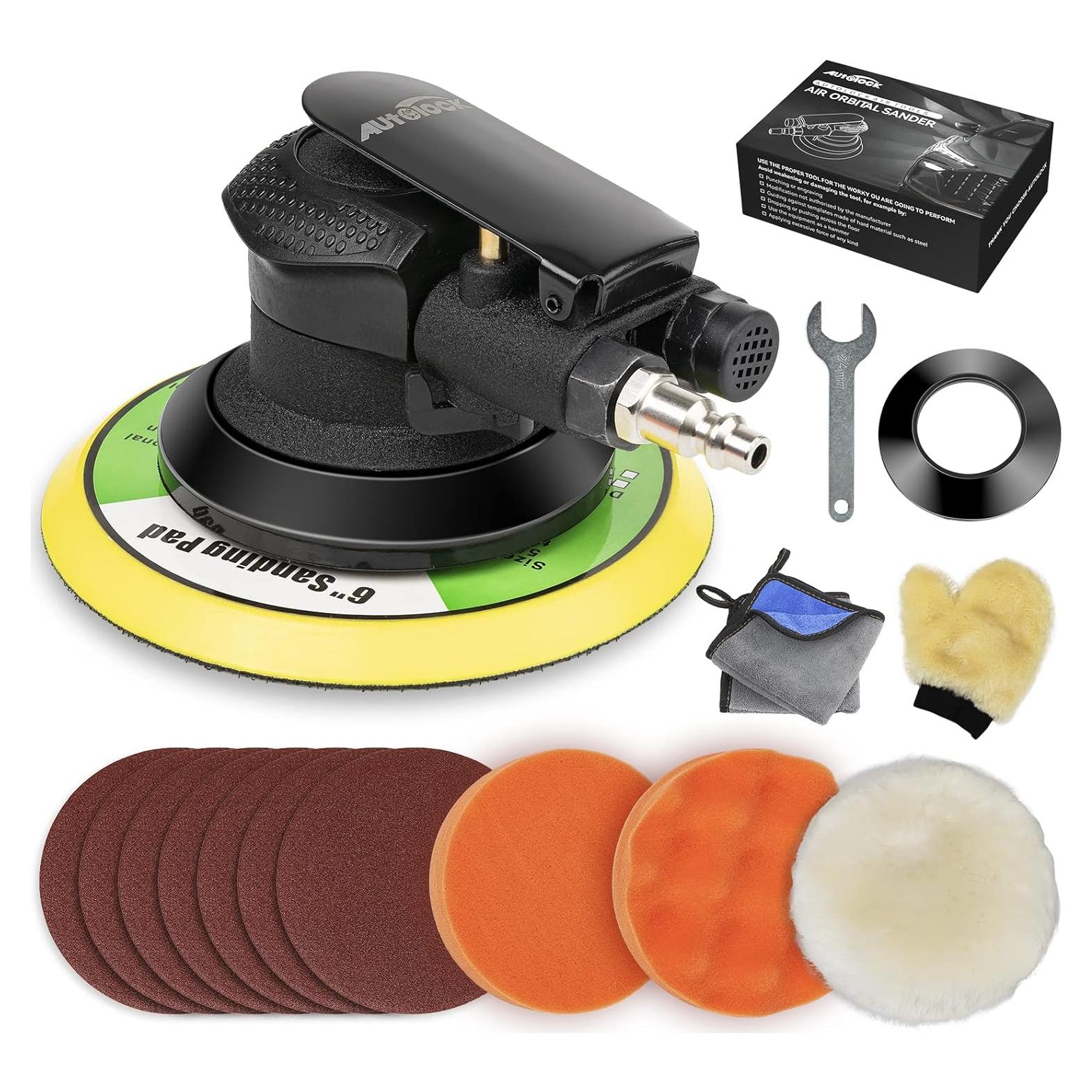 Lijadora Orbital Neumática Autolock 6" Doble Acción