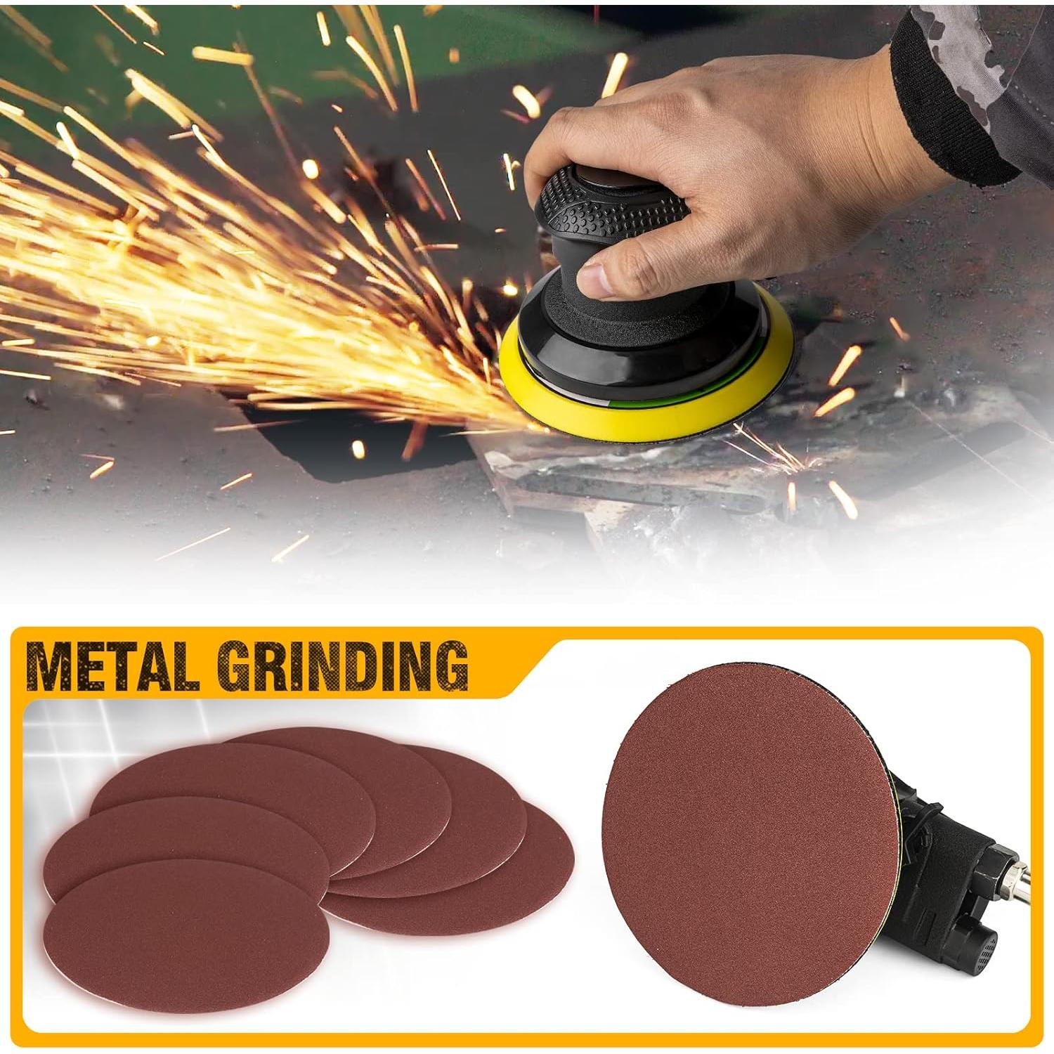 Lijadora Orbital Neumática Autolock 6" Doble Acción