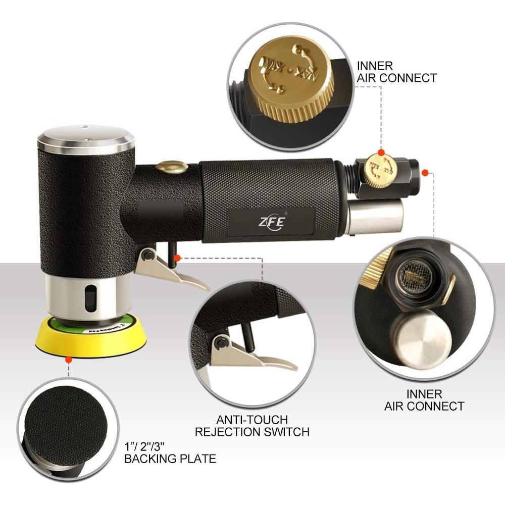 Lijadora orbital ZFE 1-3 pulgadas neumática alta velocidad
