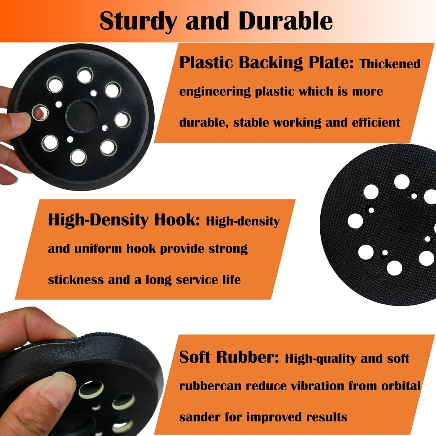 Pad de Lijado Tockrop 12.7 cm 8 Agujeros para Lijadoras