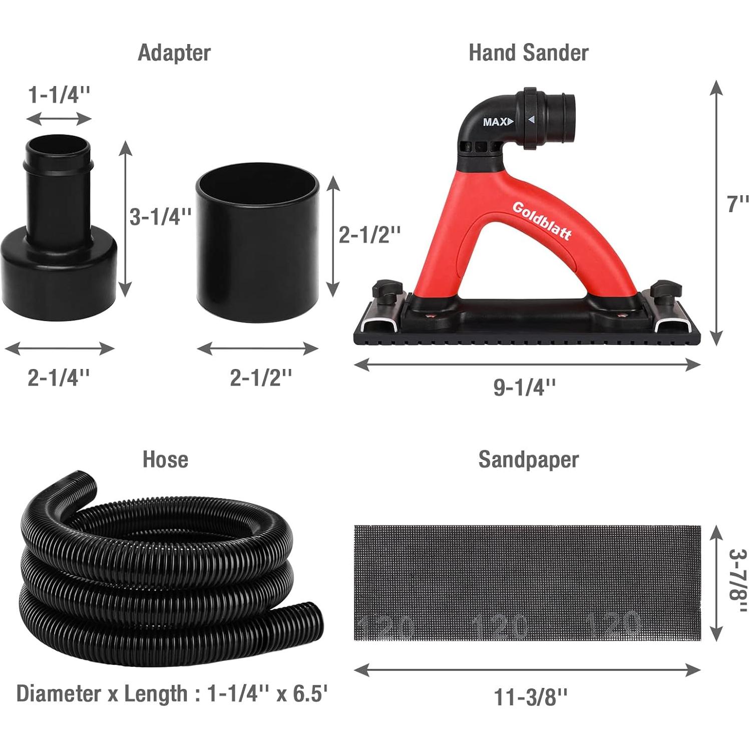 Lijadora de Mano Goldblatt G05028 Libre de Polvo 1.09 kg