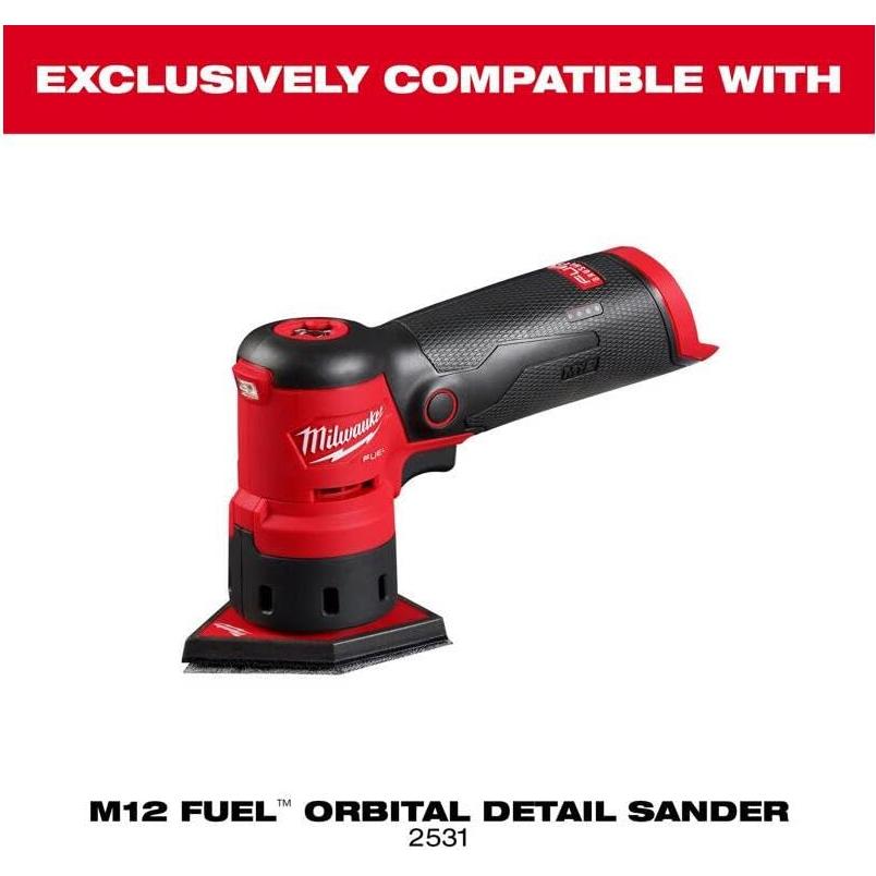 Hoja de Lijado Milwaukee M12 80 Grano Óxido Aluminio