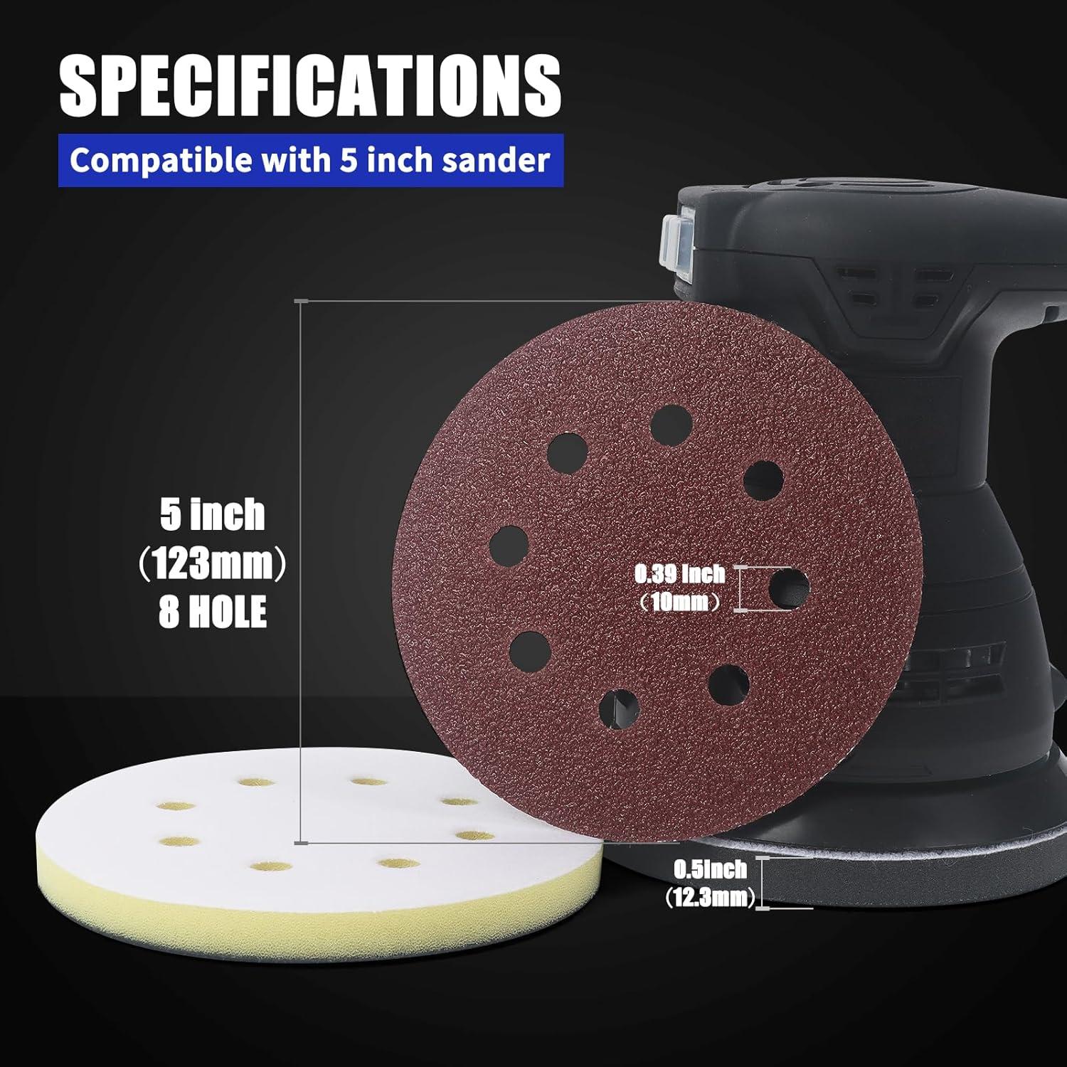 85 Almohadillas Lijadora Orbital Surfprep 5" 8 Agujeros