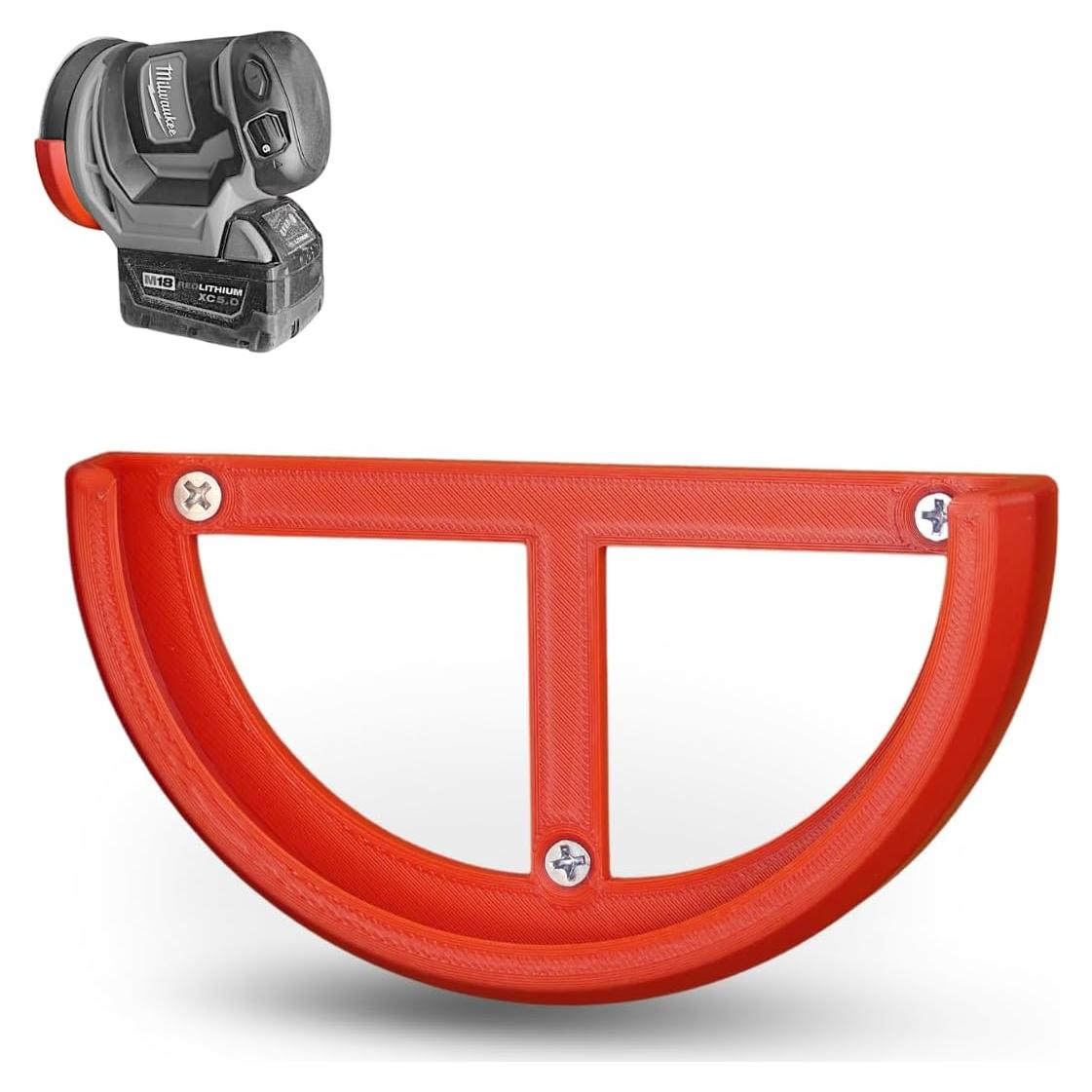 Soporte QuickDock para Lijadora Milwaukee M18 5" (125mm) Rojo