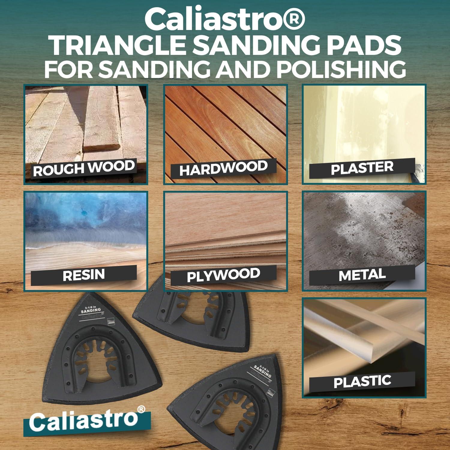 Almohadillas de Lijado Triangulares Caliastro 80 mm - Paquete de 3