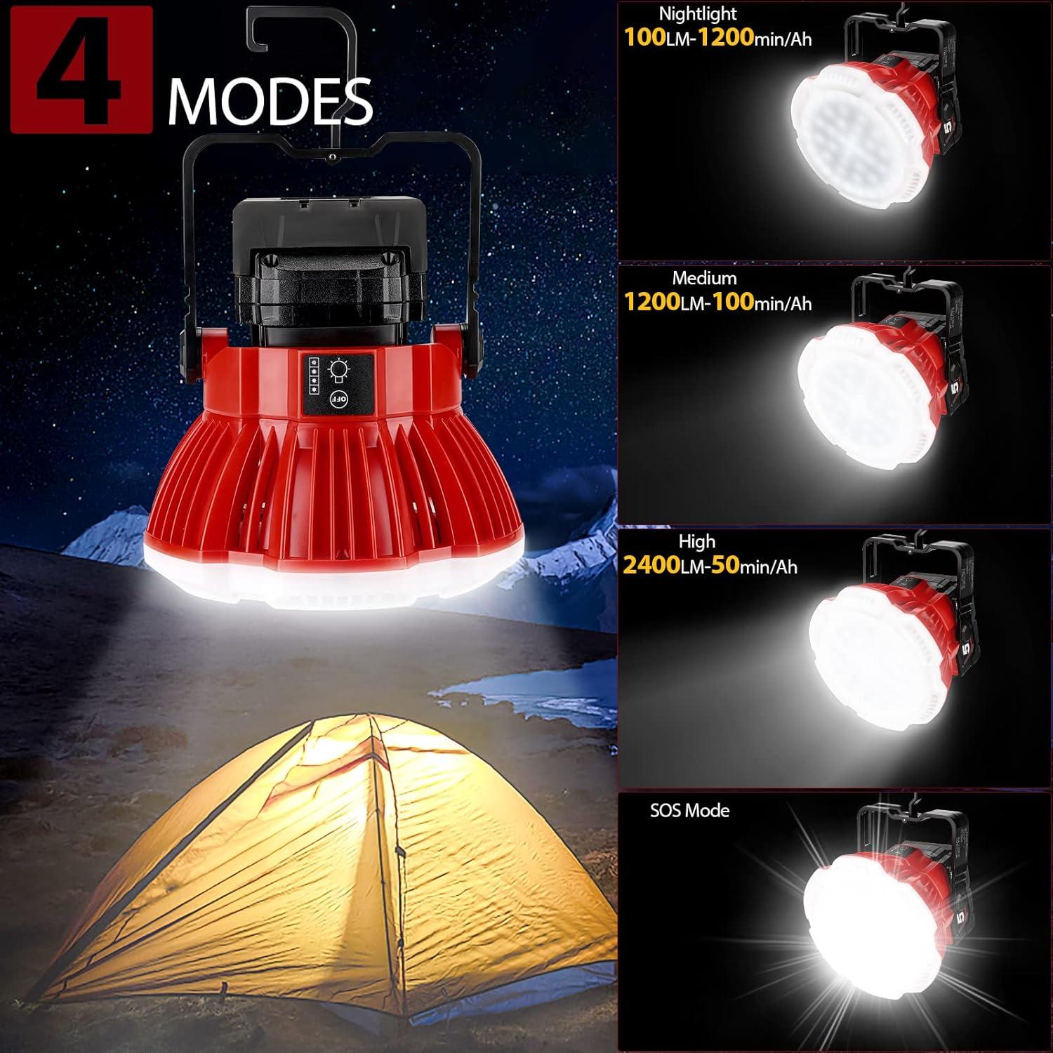 Linterna LED de Camping FEMI TECH 2400LM 24W Rotativa