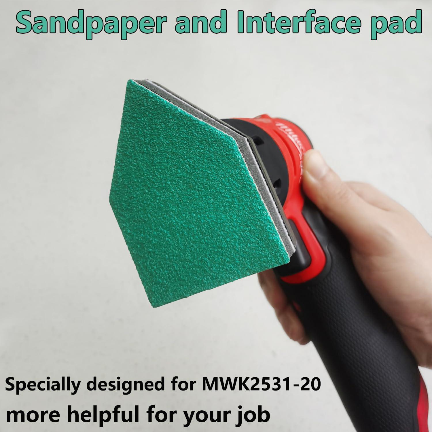 Papel de Lijado FOWOK 80Pcs 90x65mm para Lijadora M12