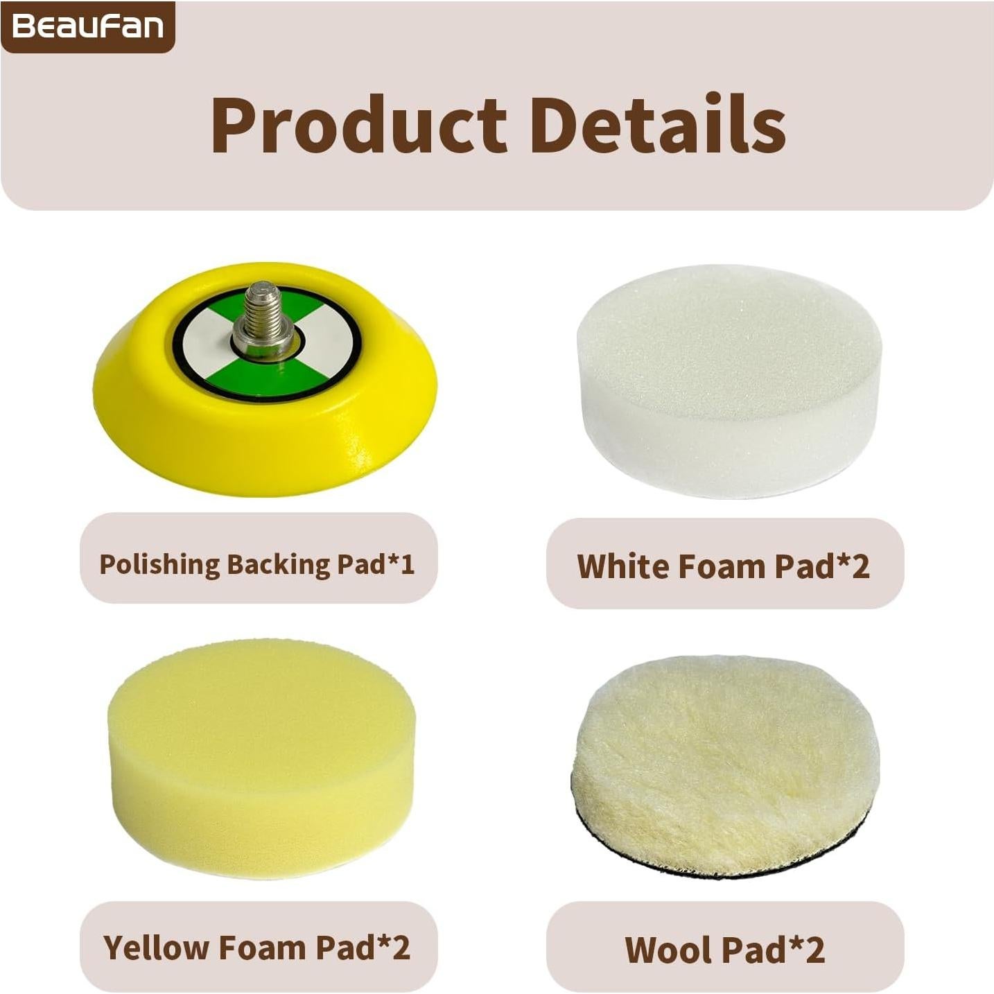 Kit de Accesorios Lijadora Beaufan 12V para Milwaukee M12