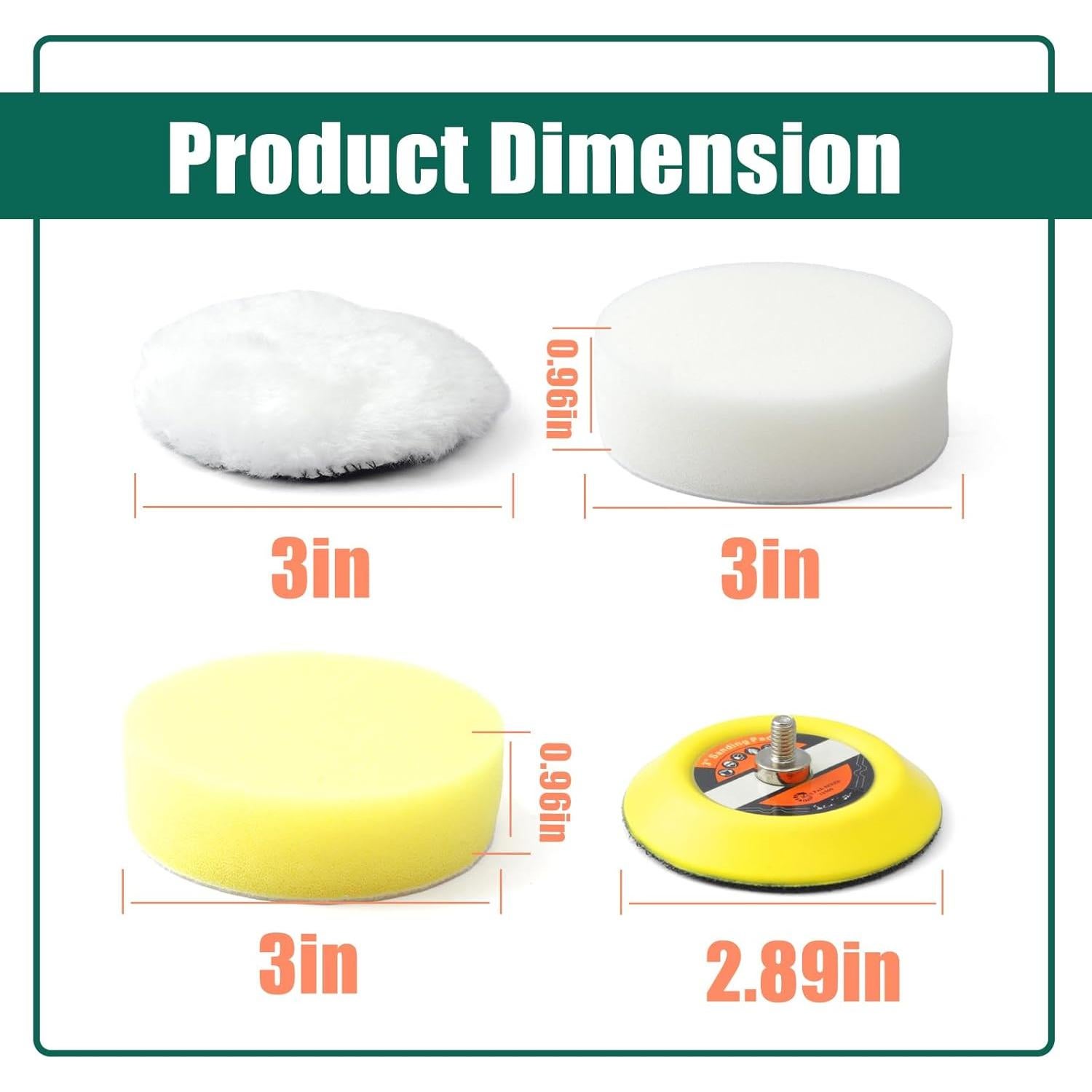 Kit de Almohadillas de Pulido YUXIVCNE 49-36-2438 para Milwaukee M12