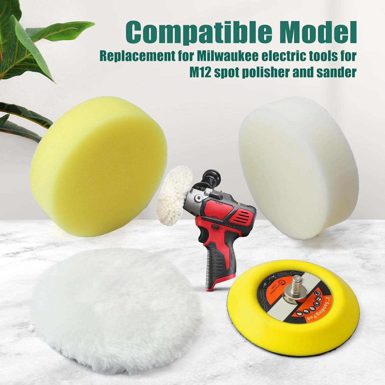 Kit de Almohadillas de Pulido YUXIVCNE 49-36-2438 para Milwaukee M12