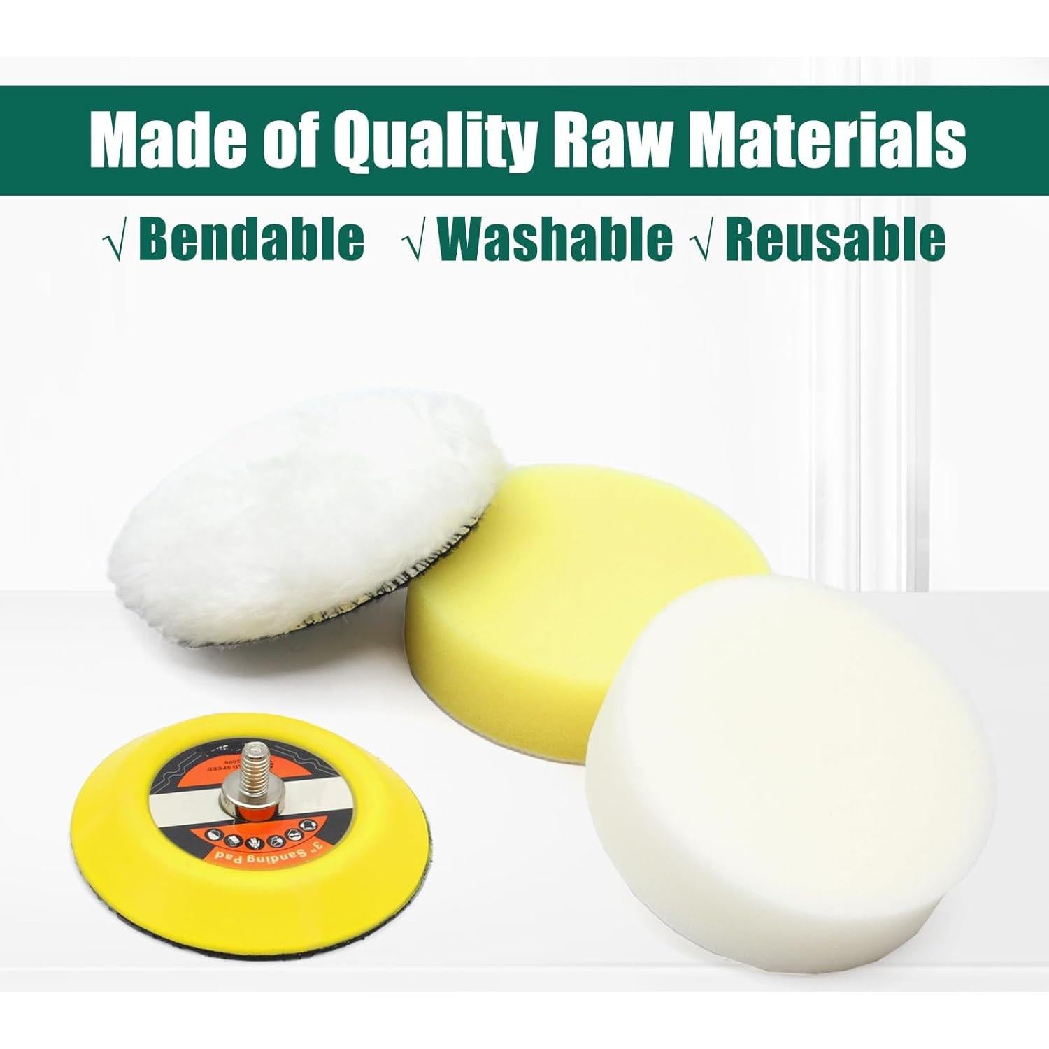 Kit de Almohadillas de Pulido YUXIVCNE 49-36-2438 para Milwaukee M12