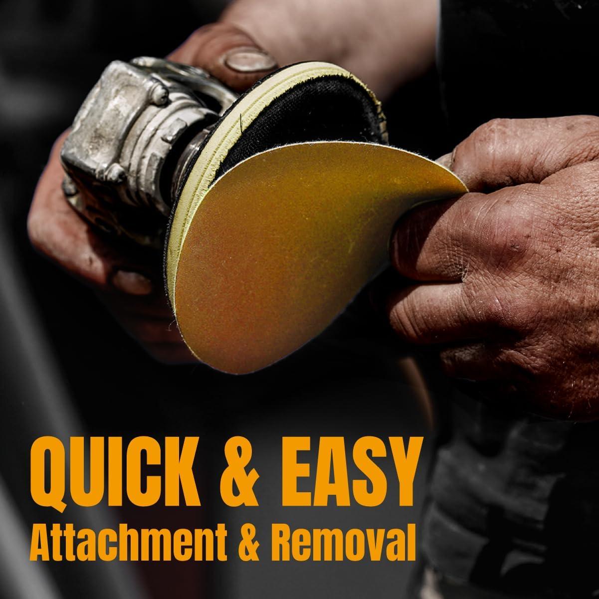 Discos de Lijado POWERTEC 5" Grano 80/120/220 Paquete 150