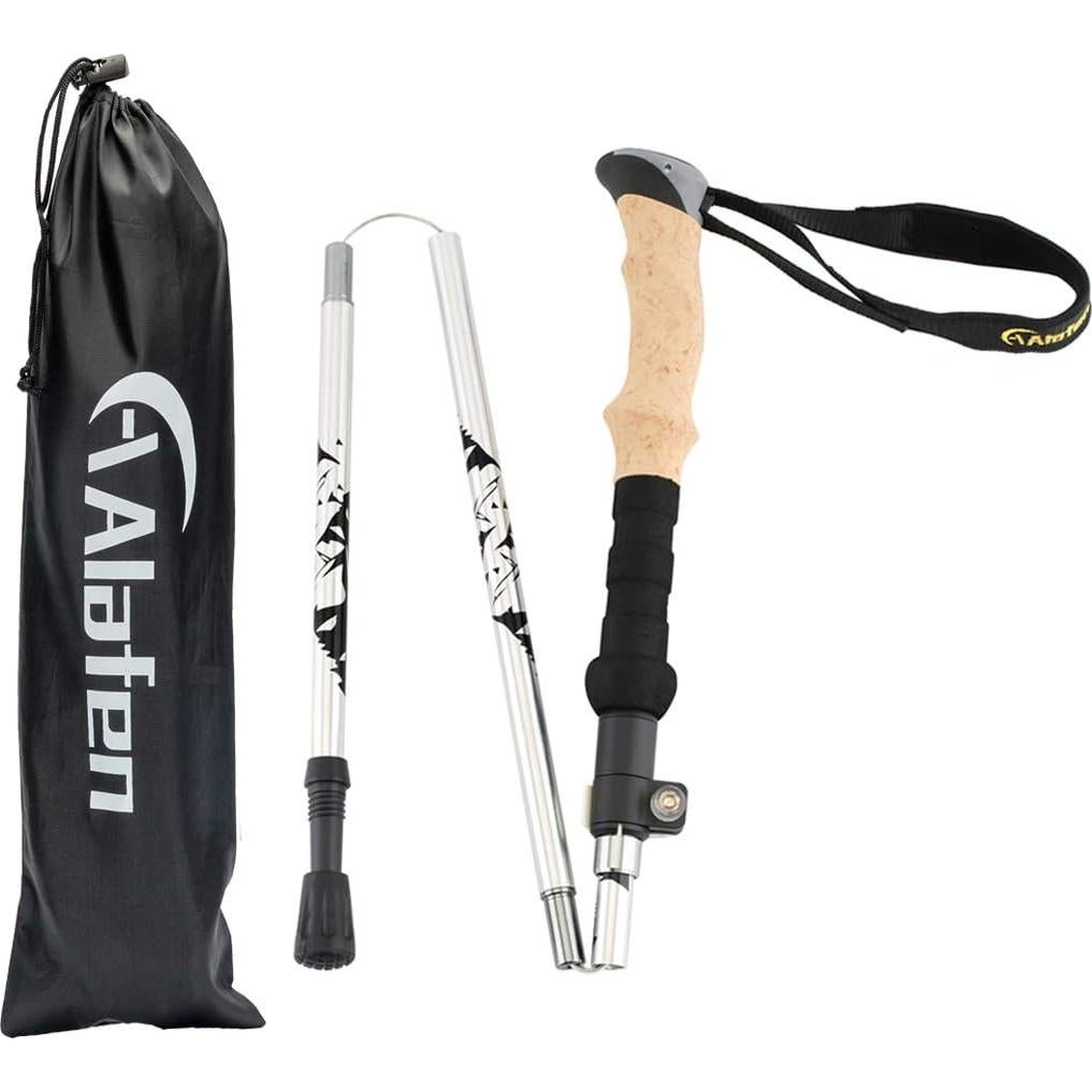 Bastón de Senderismo A ALAFEN Plegable Aluminio 125 cm