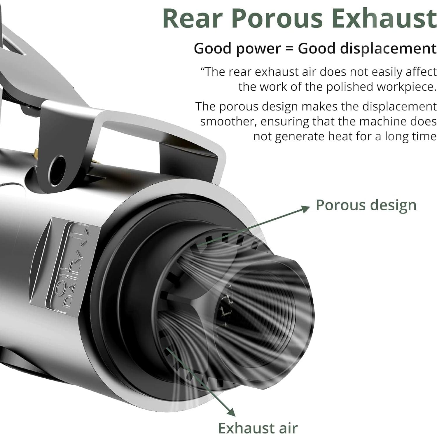 Amoladora de Ángulo Recto EYPINS 0.49 kg 20000 RPM Aire