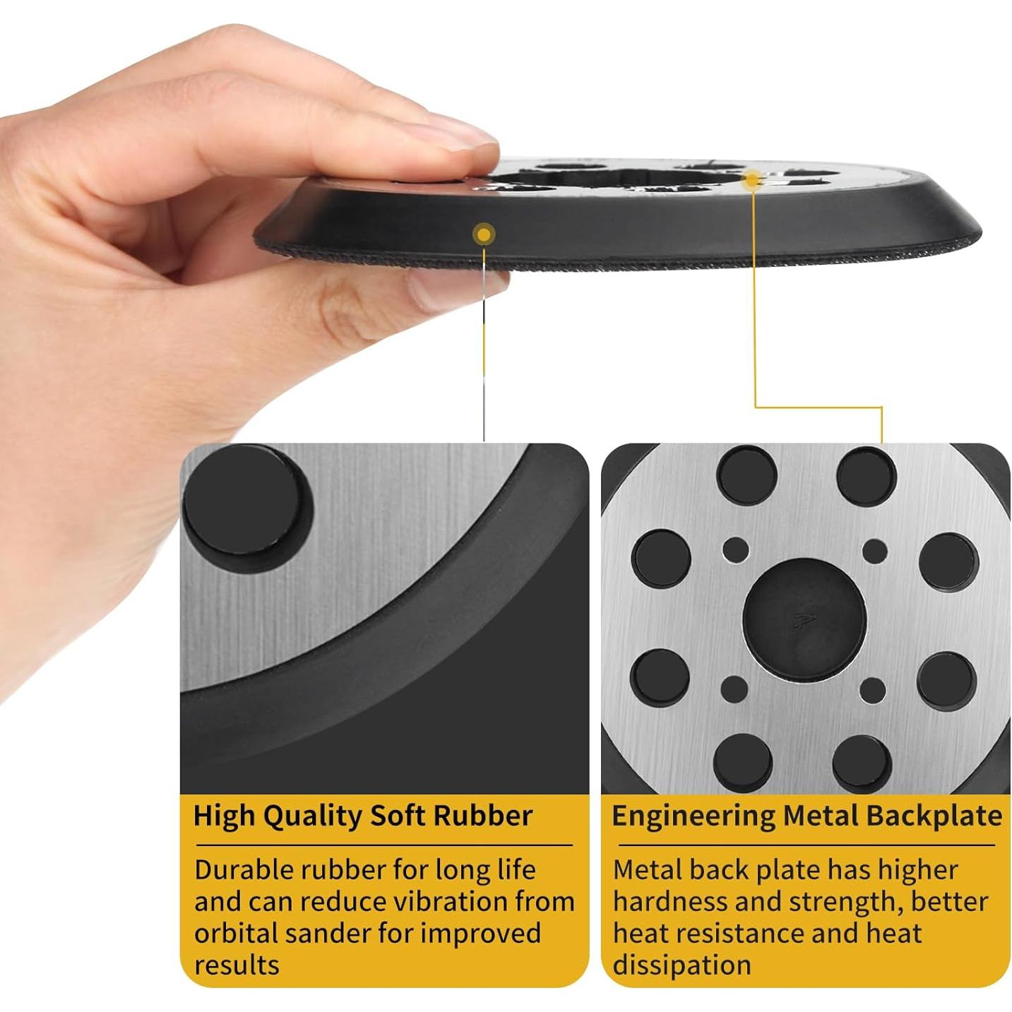 Paquete de 3 almohadillas de lijado 5" Ryobi y compatibles