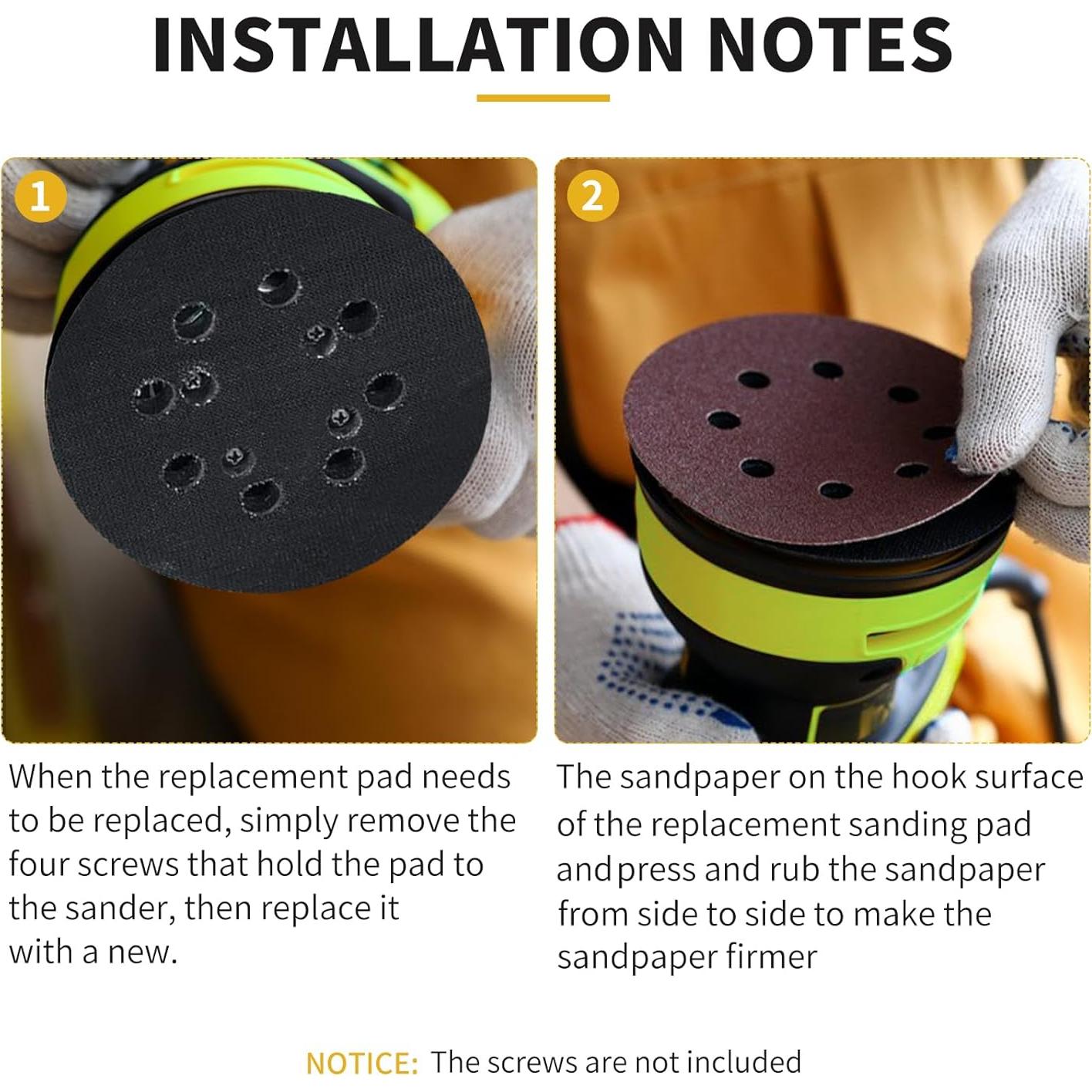 Almohadilla de Lijado 12,7 cm Johnnyue 8 Agujeros