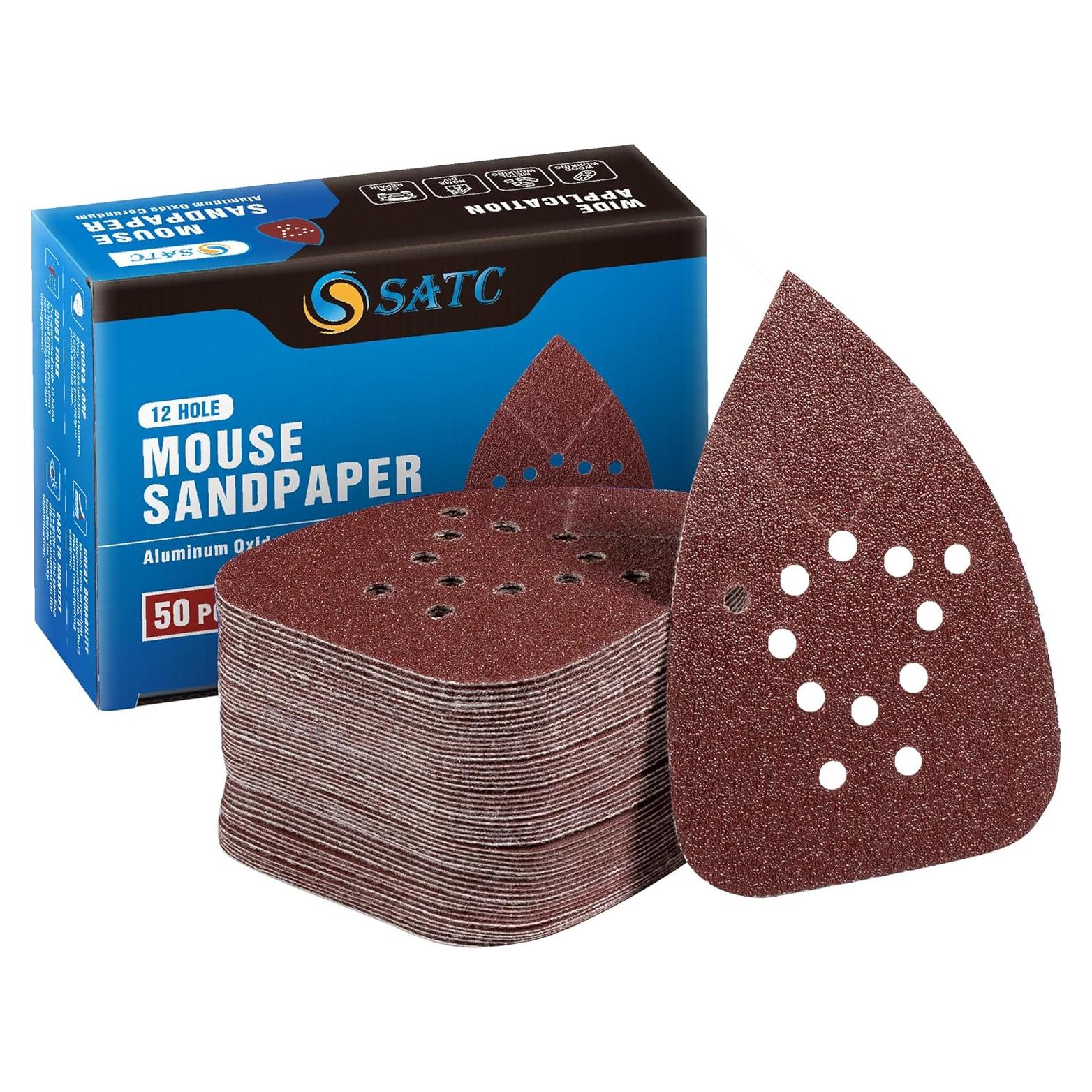 Lijadora de Detalle S SATC 50 PCS Lijas 135x95mm 60-220 Granos